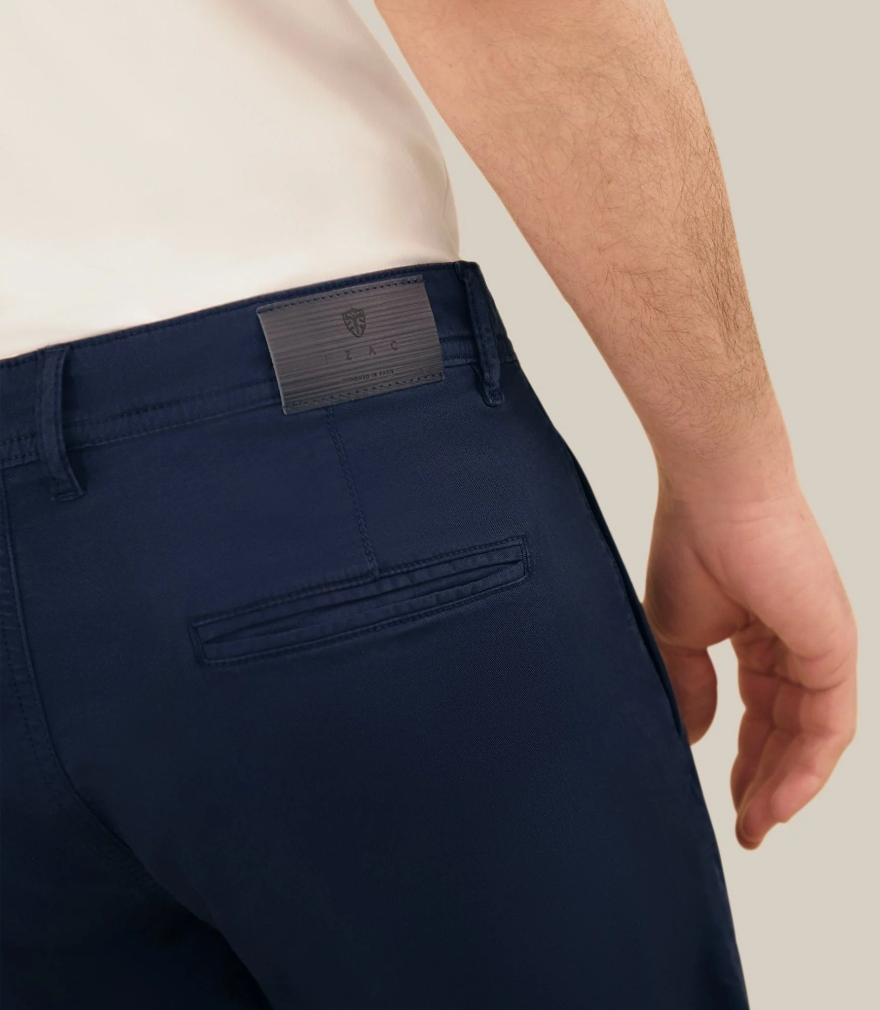 Pantalon coton stretch marine - Image 3