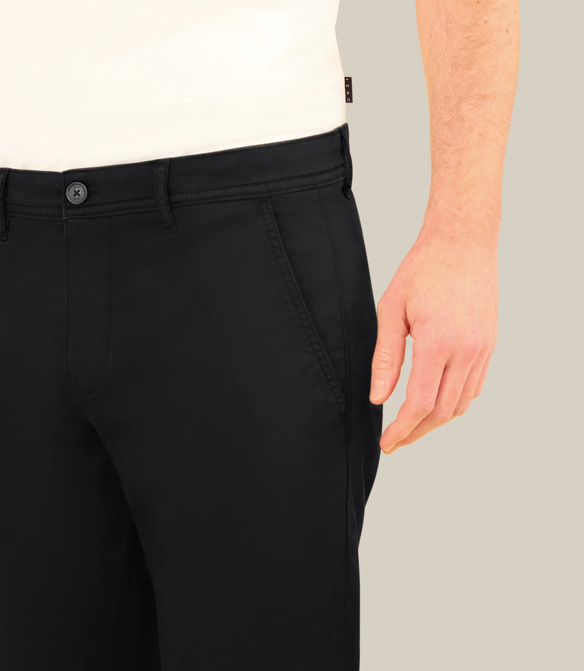 Pantalon coton stretch noir - Image 2