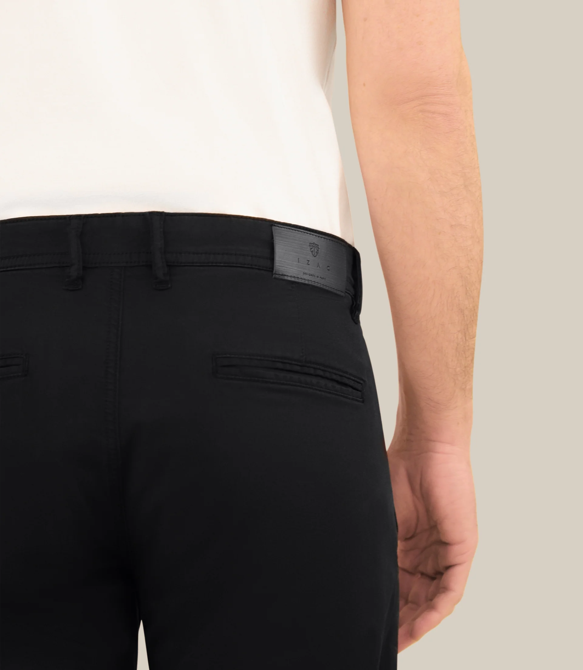 Pantalon coton stretch noir - Image 3