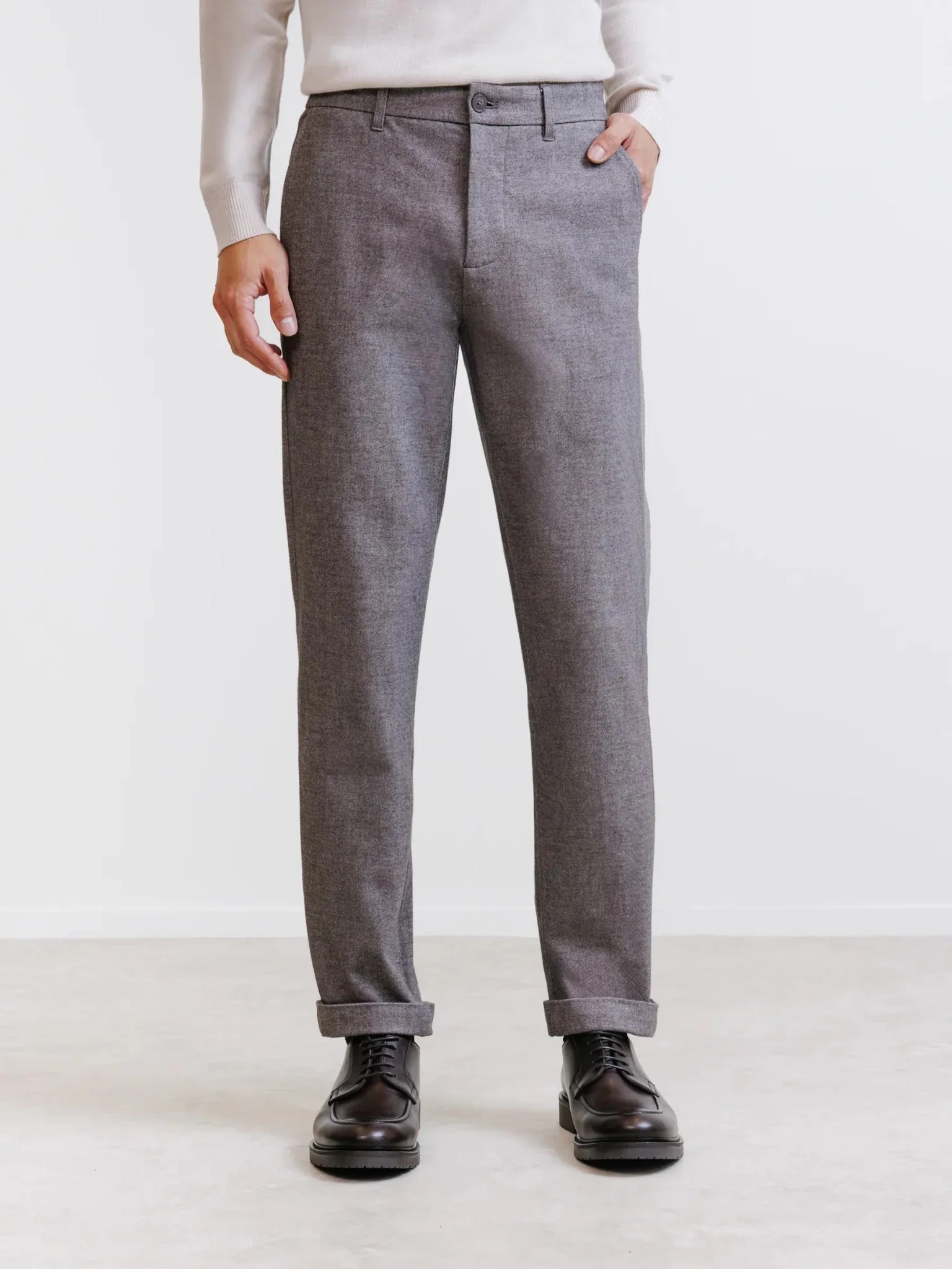Pantalon flanelle chocolat