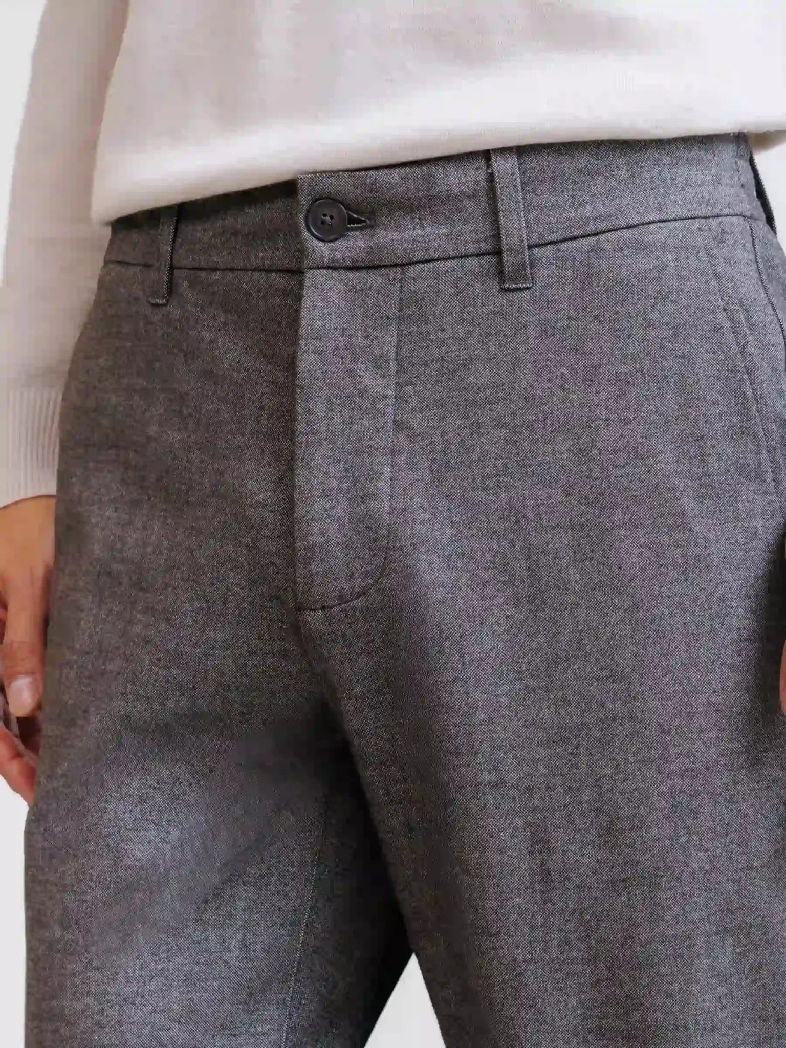 Pantalon flanelle chocolat - Image 2