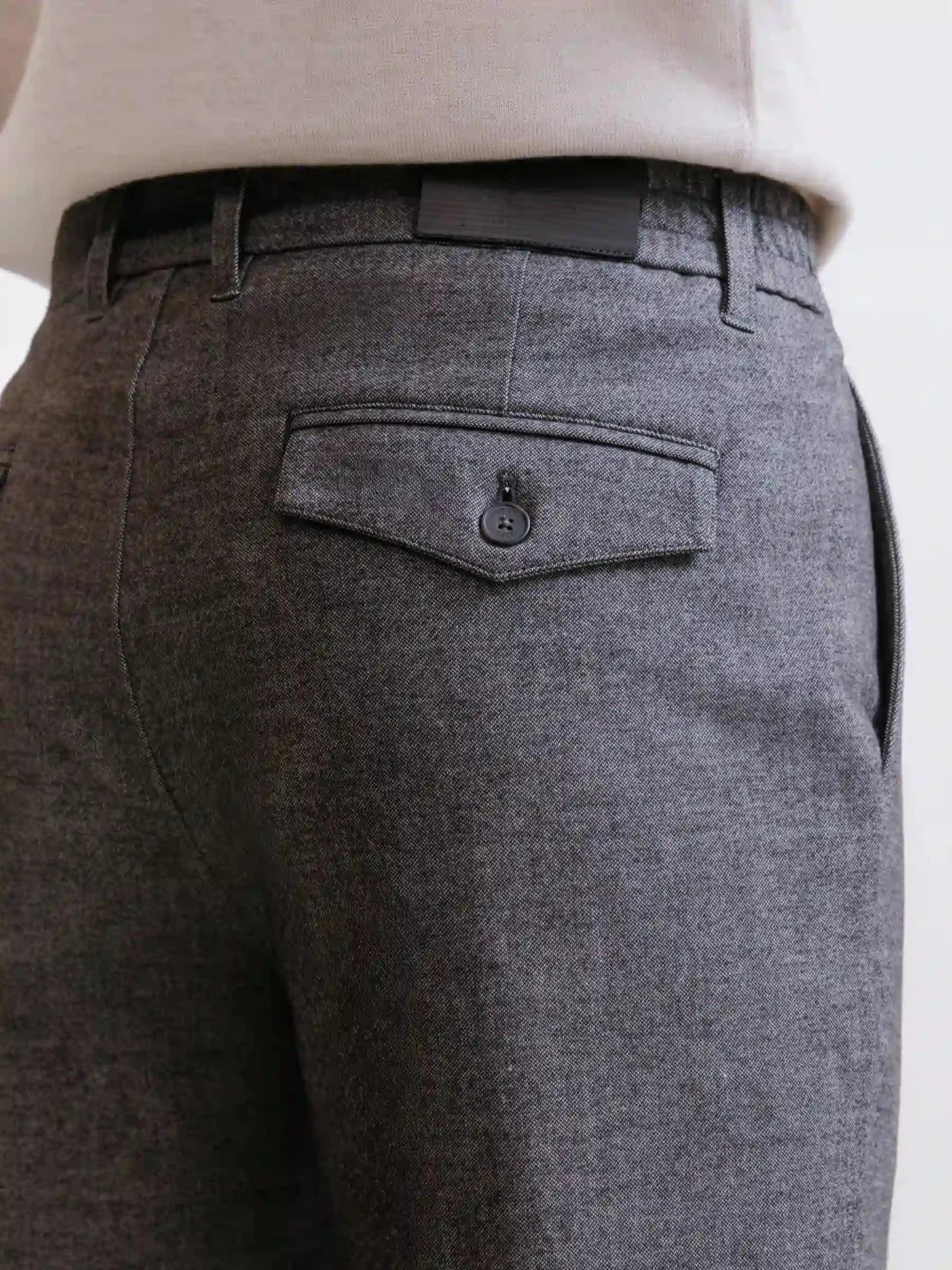 Pantalon flanelle chocolat - Image 3