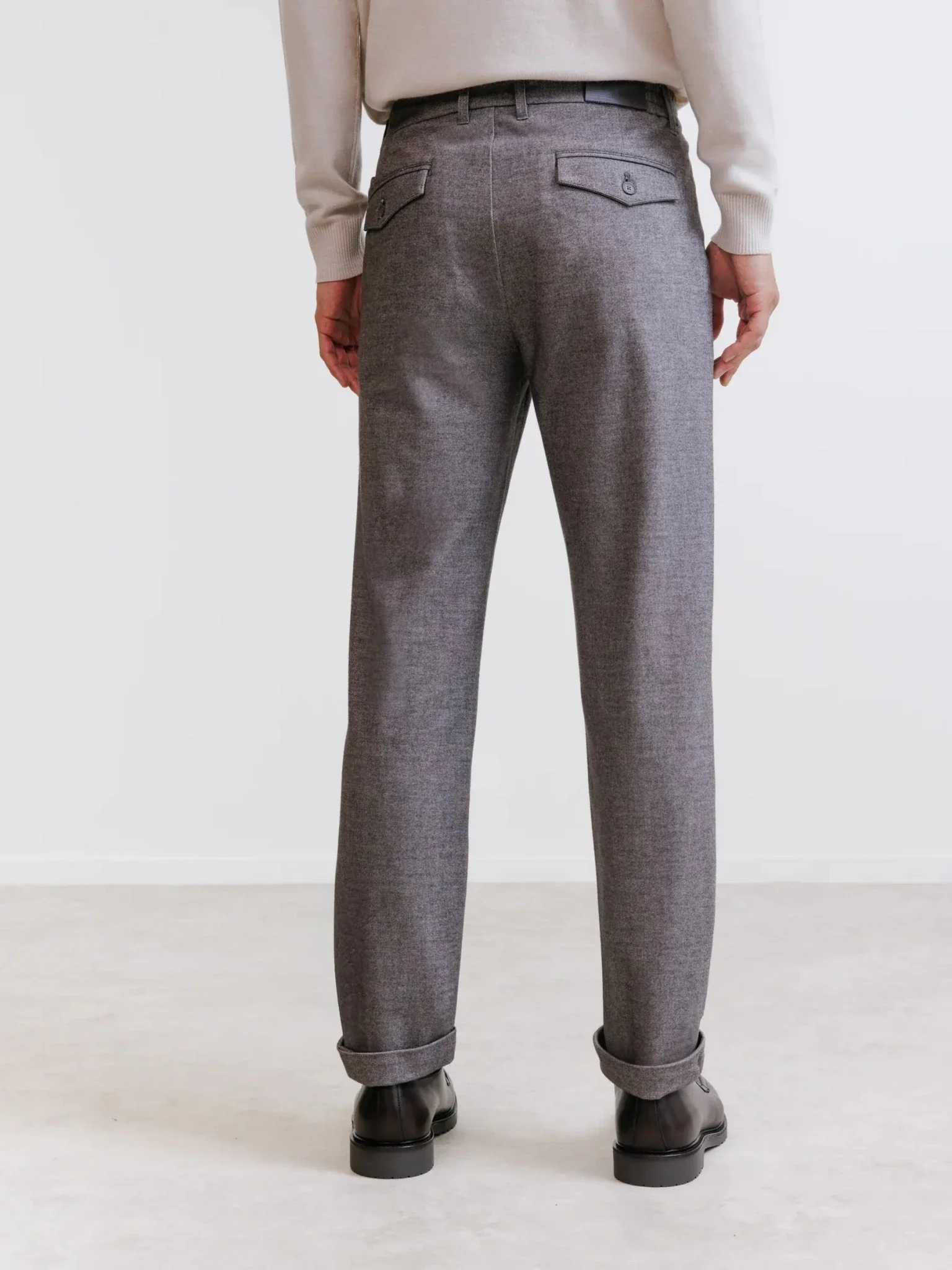 Pantalon flanelle chocolat - Image 4