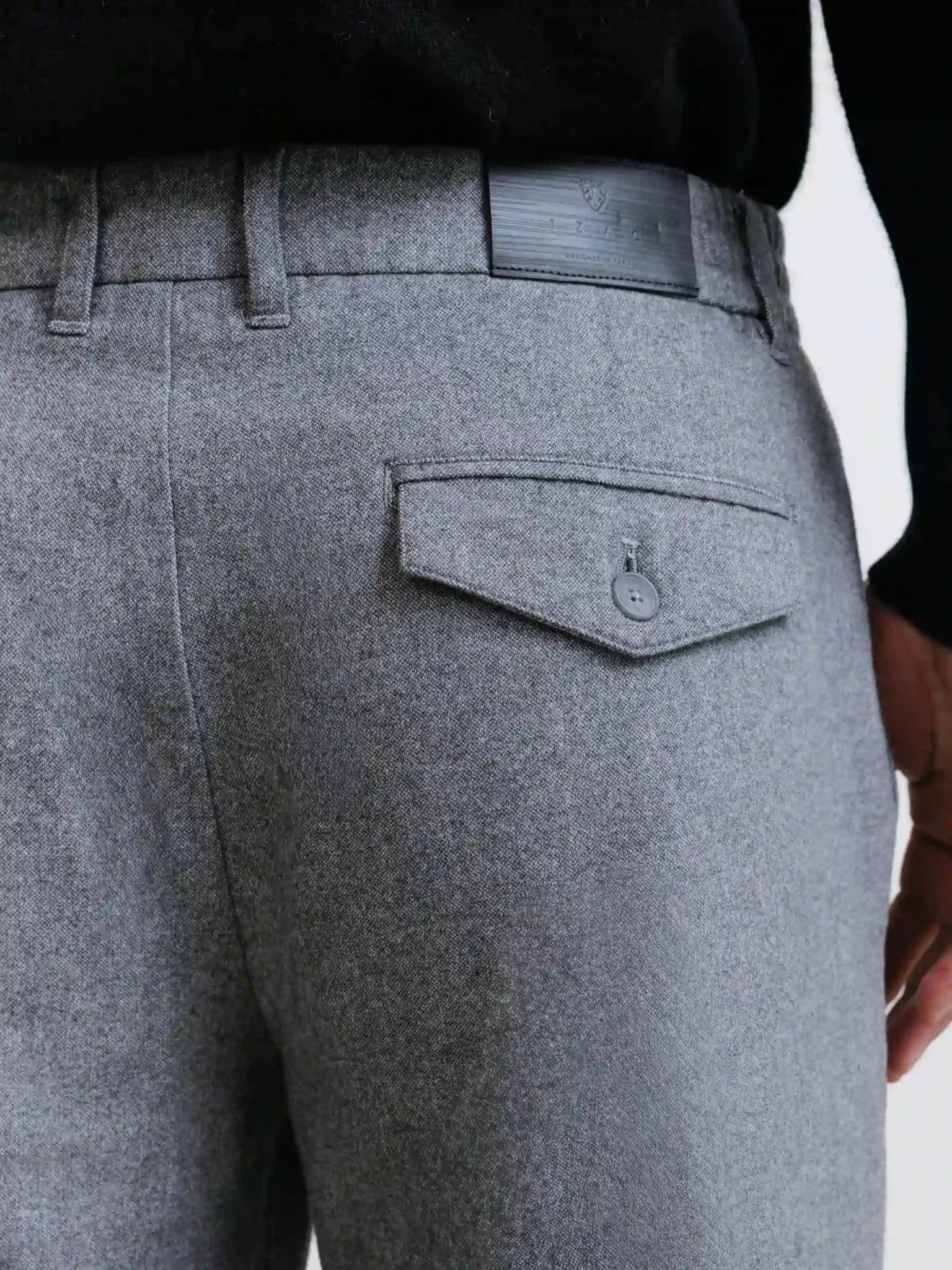 Pantalon flanelle gris - Image 3