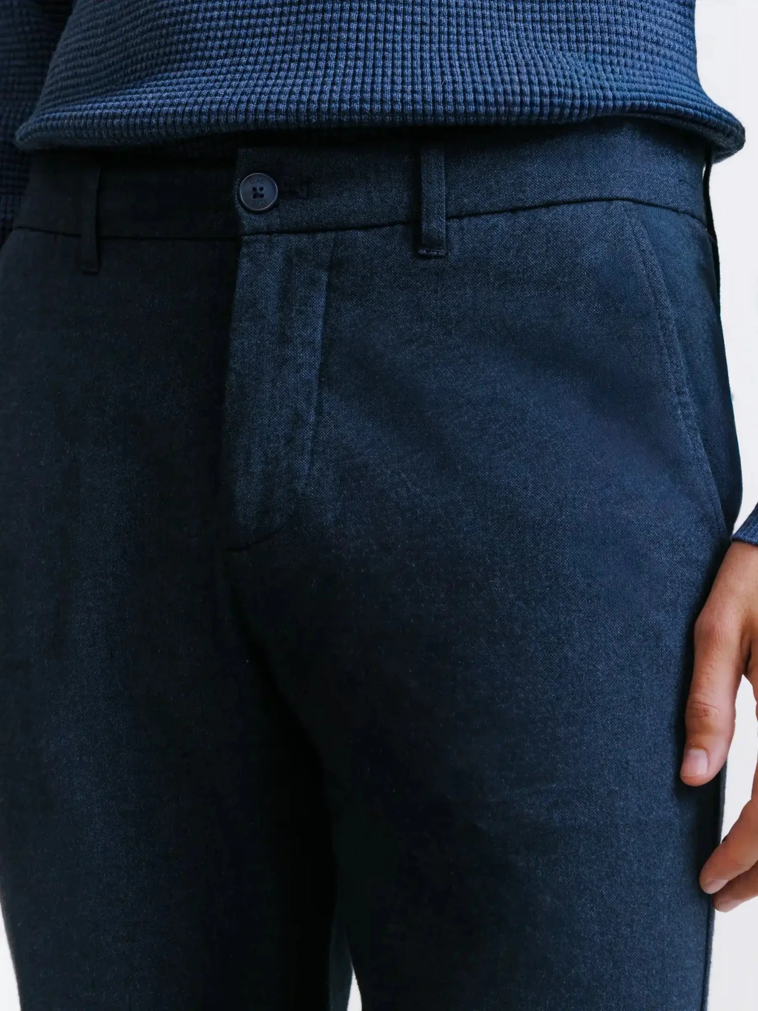 Pantalon flanelle marine - Image 2