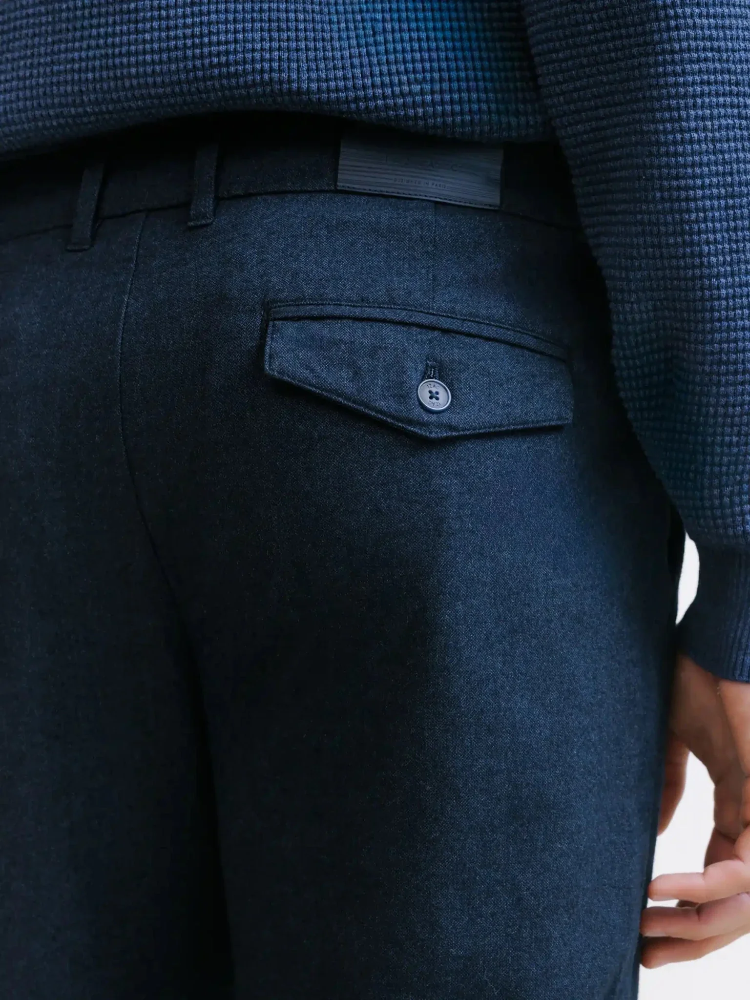 Pantalon flanelle marine - Image 3
