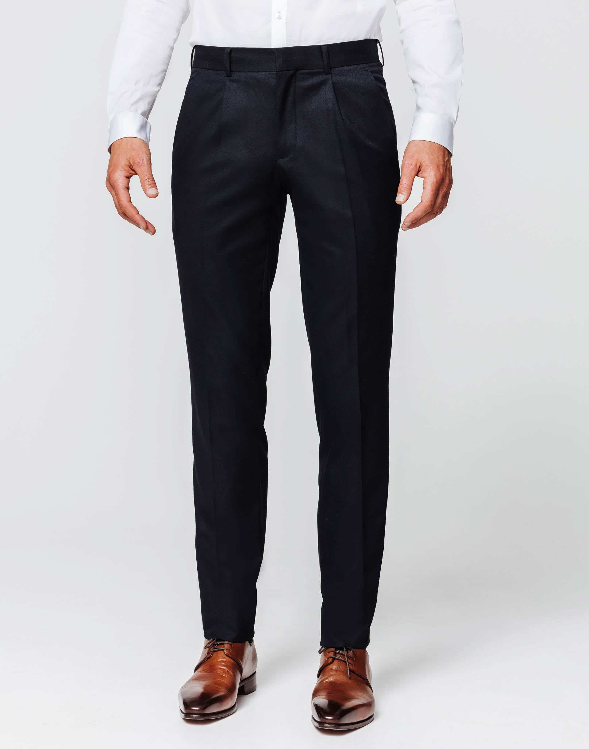 Pantalon navy esprit flanelle
