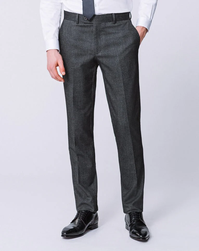 PANTALON MOTIF CHEVRON GRIS
