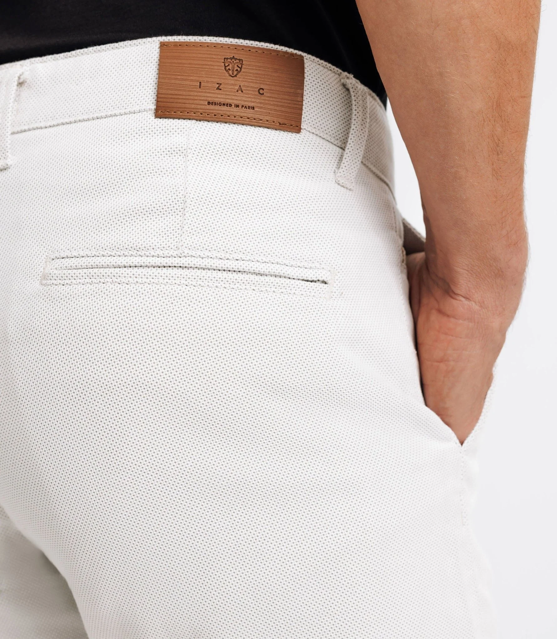 Pantalon slack beige clair - Image 3