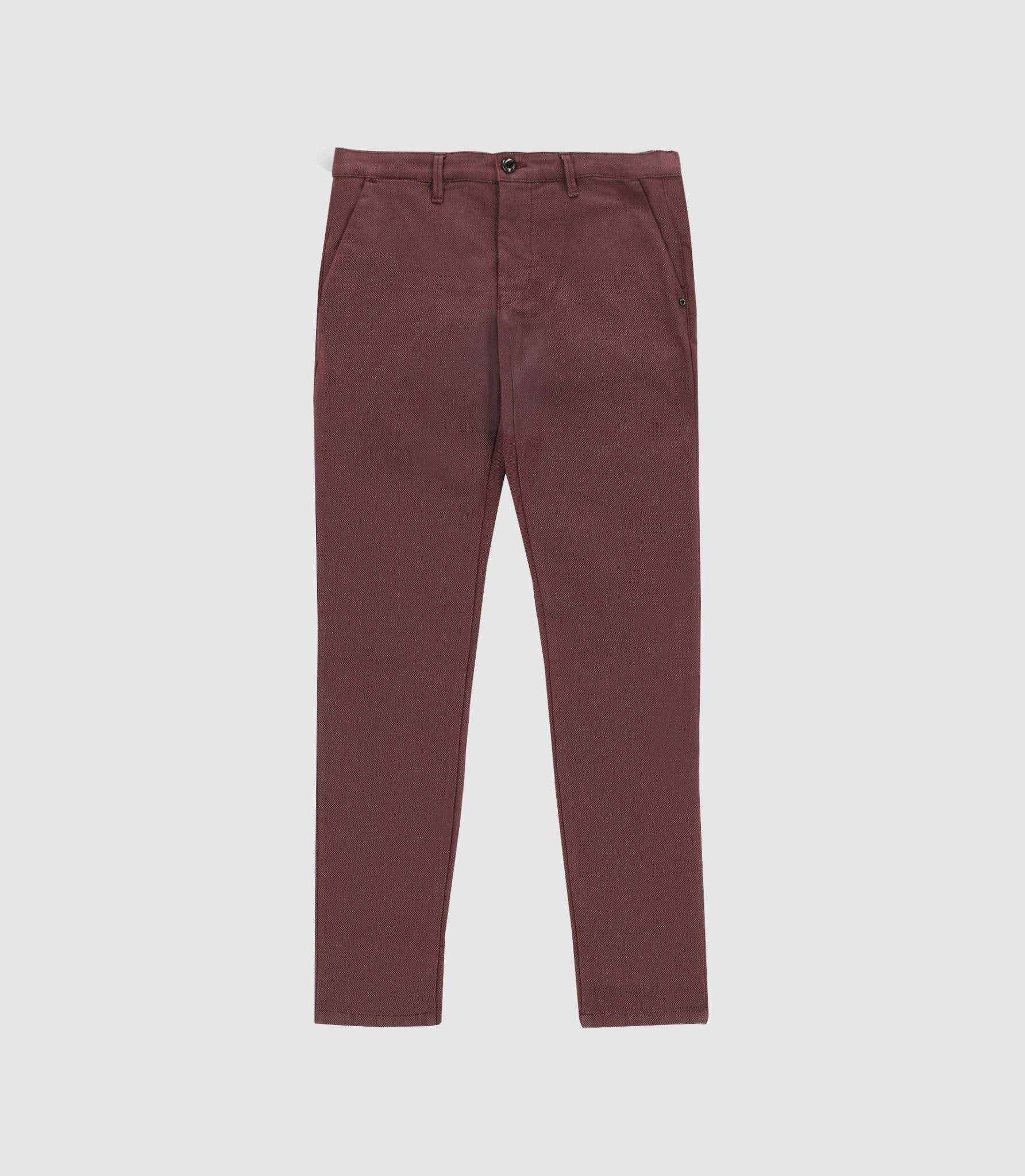 Pantalon slack urbain bordeaux
