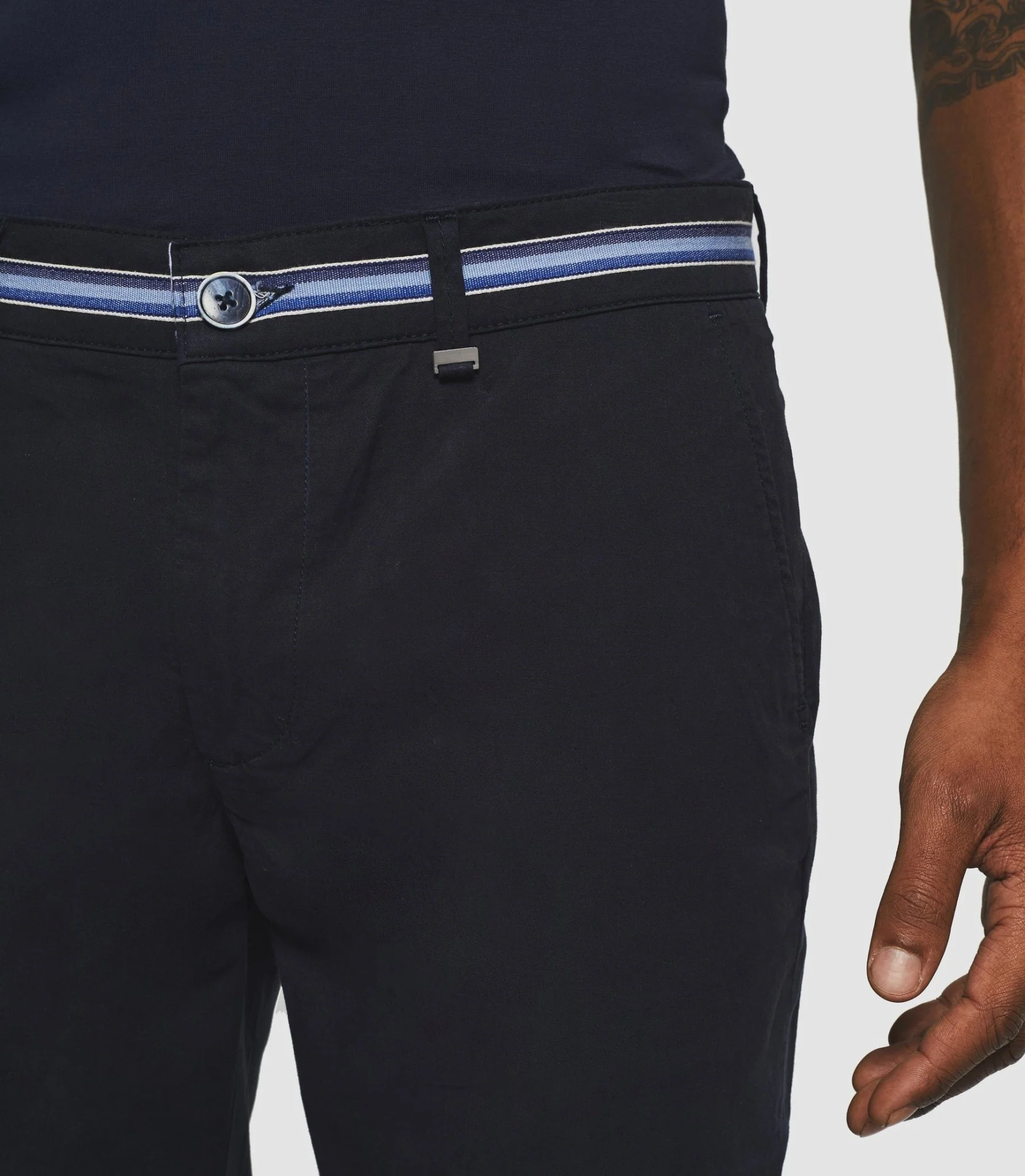 Pantalon casual slim marine "Paco" - Image 2