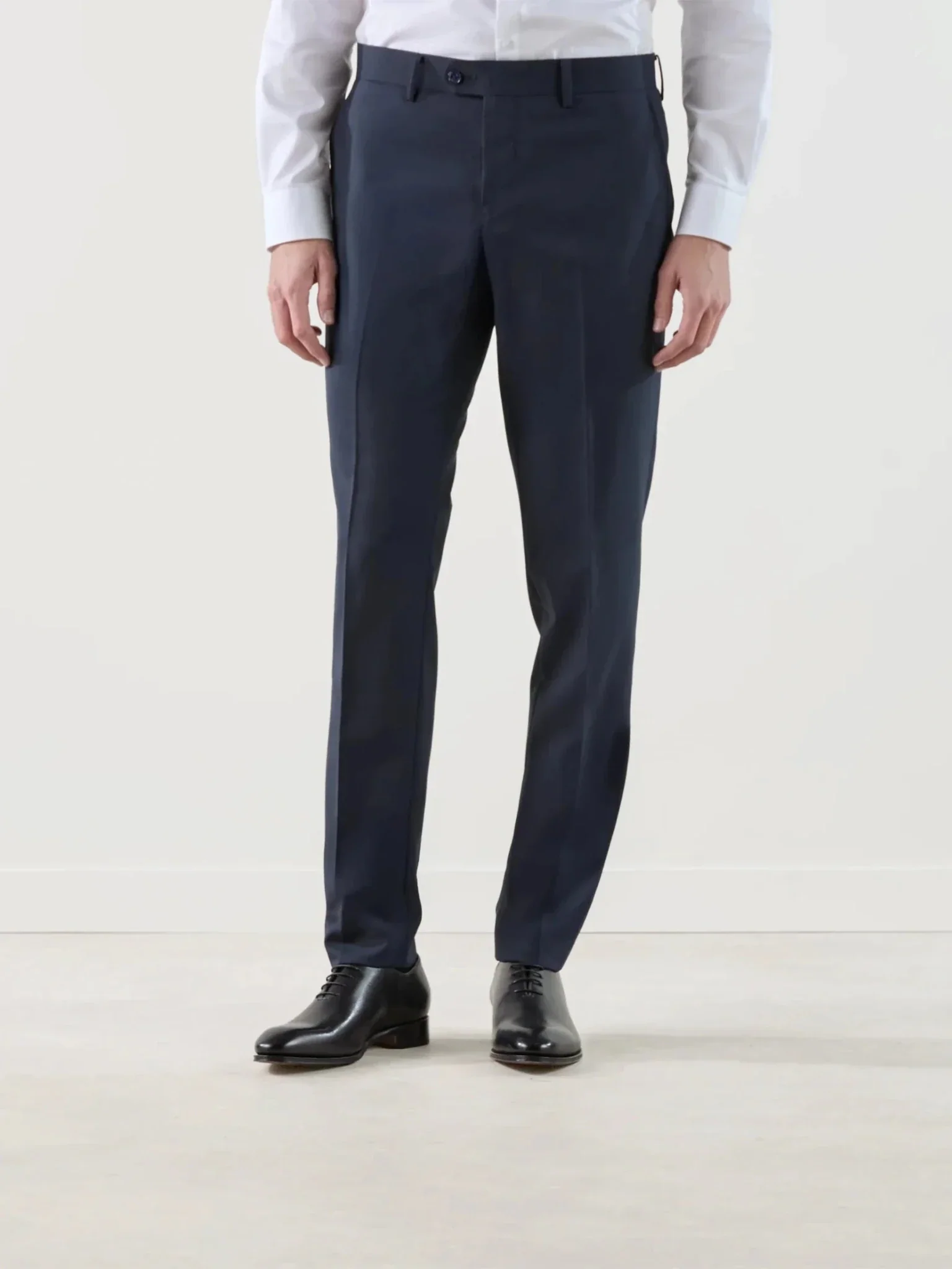 Pantalon ville 100% laine bleu marine