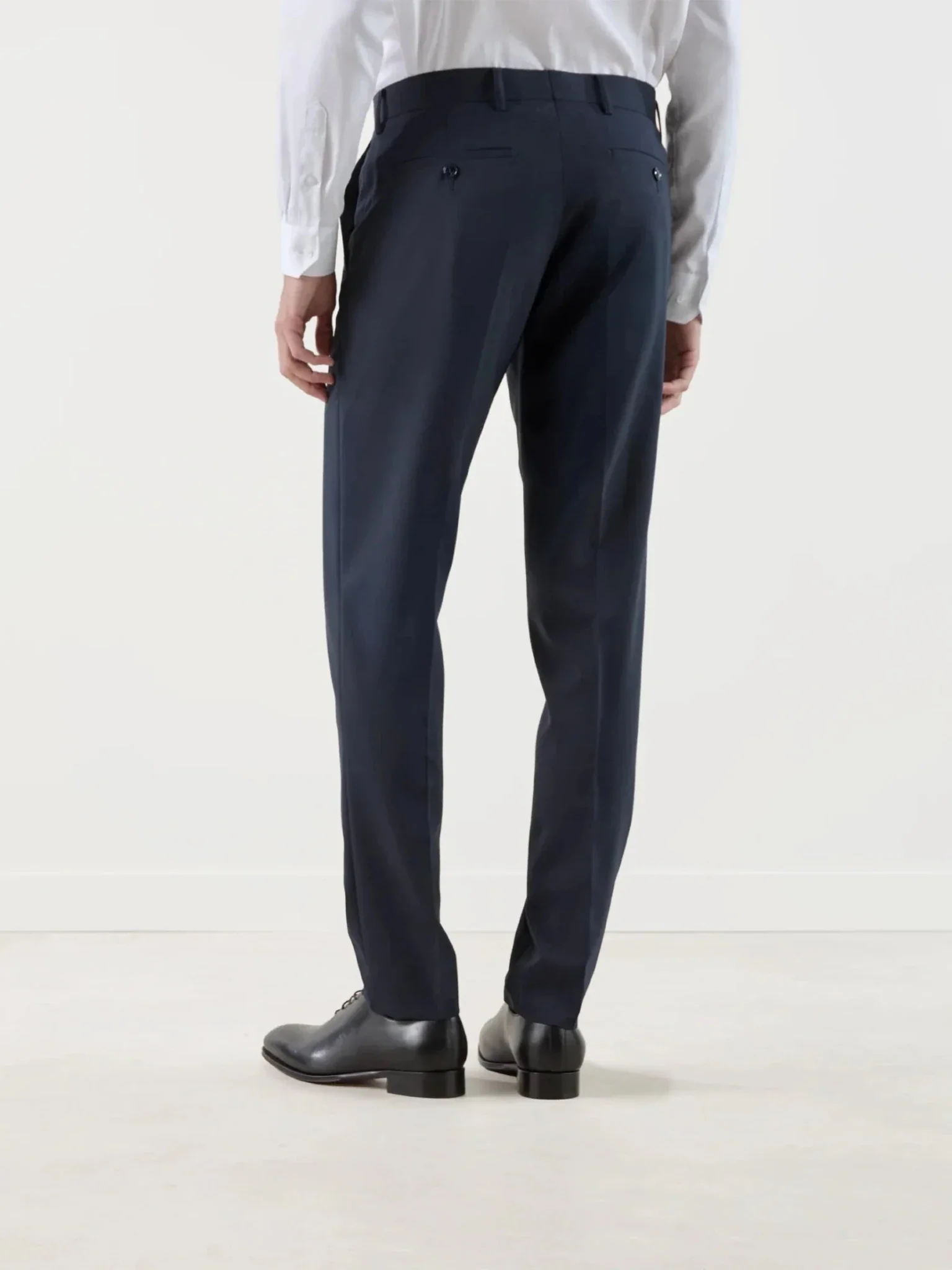 Pantalon ville 100% laine bleu marine - Image 4