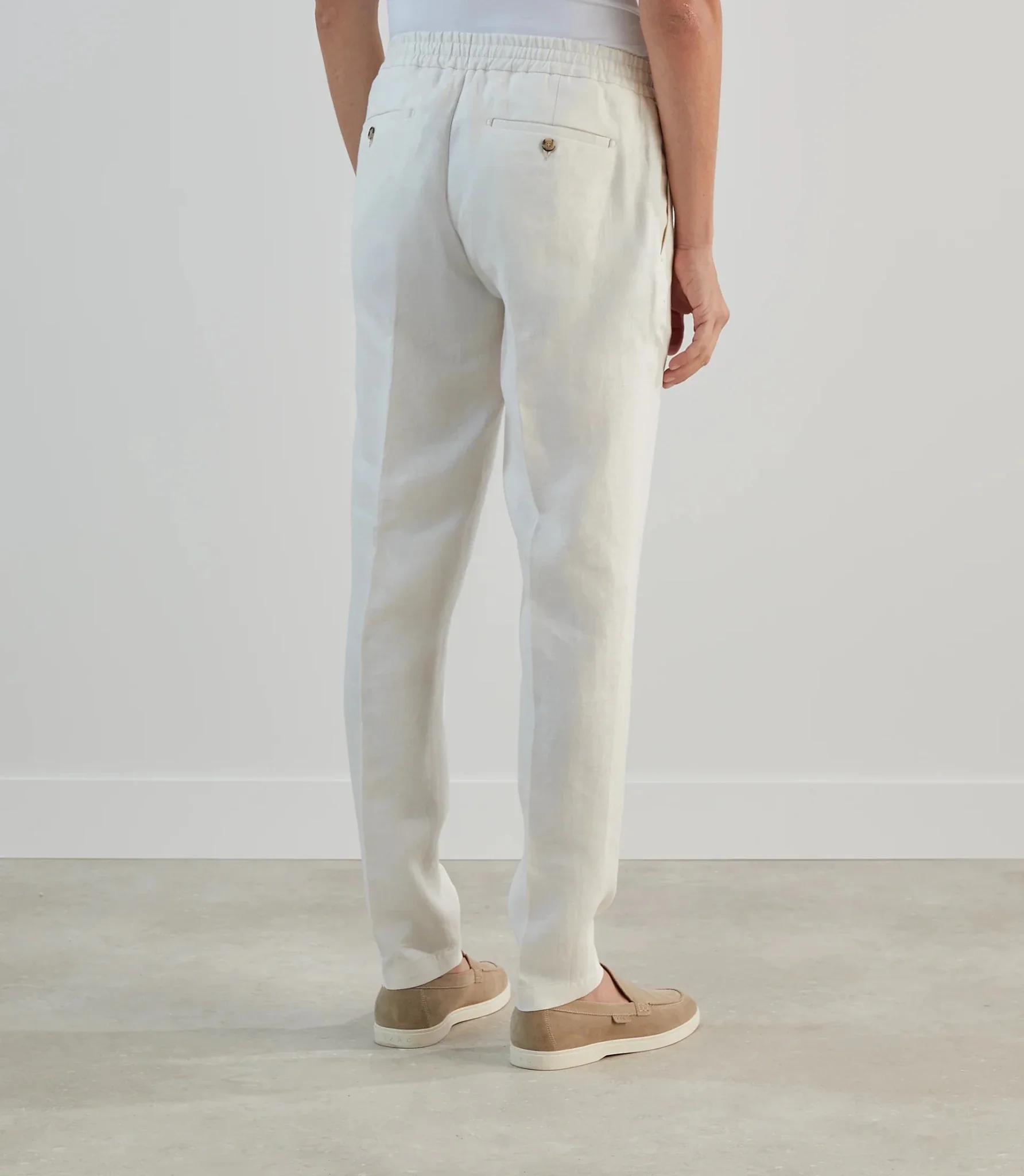 Pantalon ville 100 % lin écru - Image 4