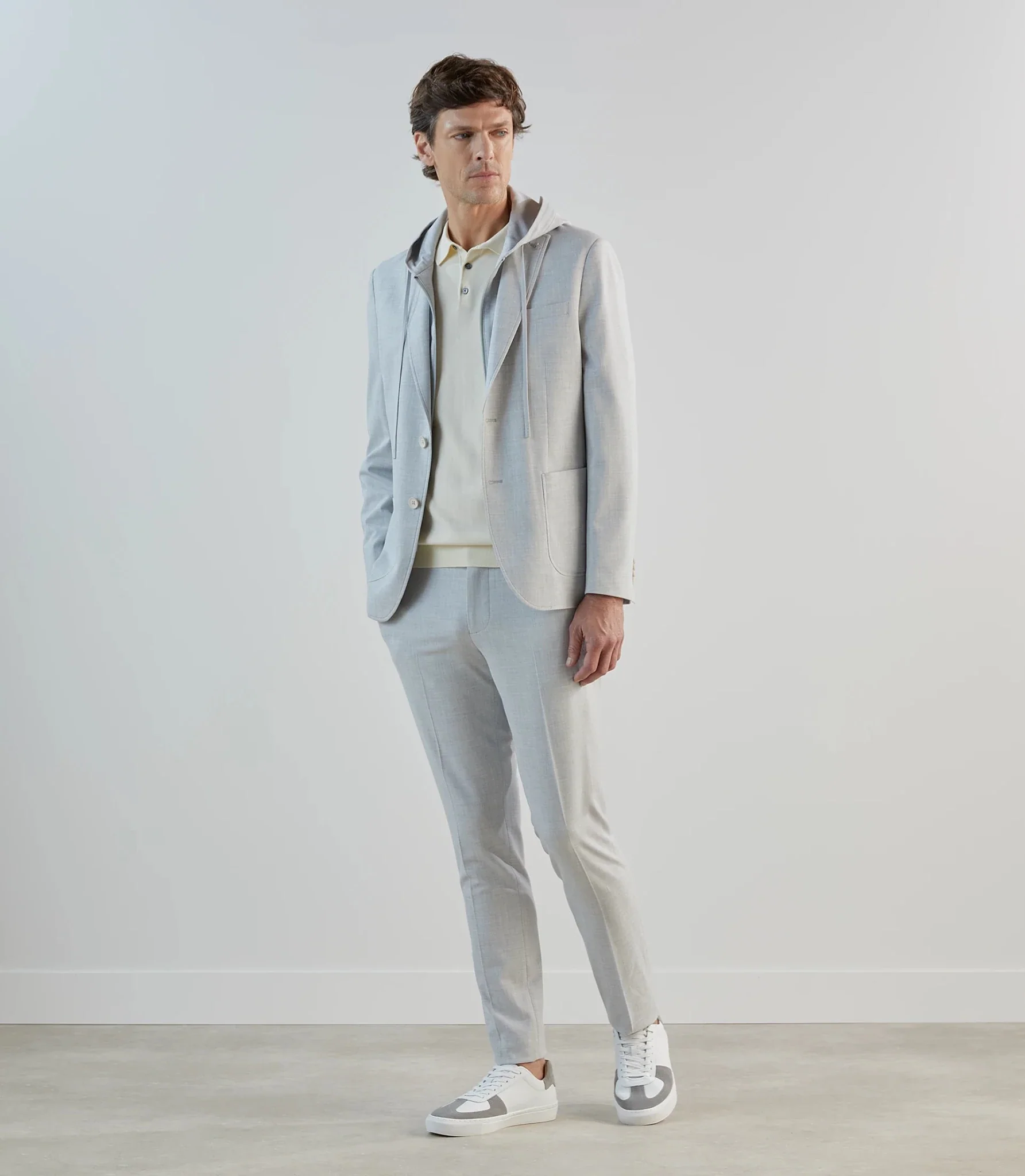 Pantalon ville avec cordon de serrage gris clair - Image 5