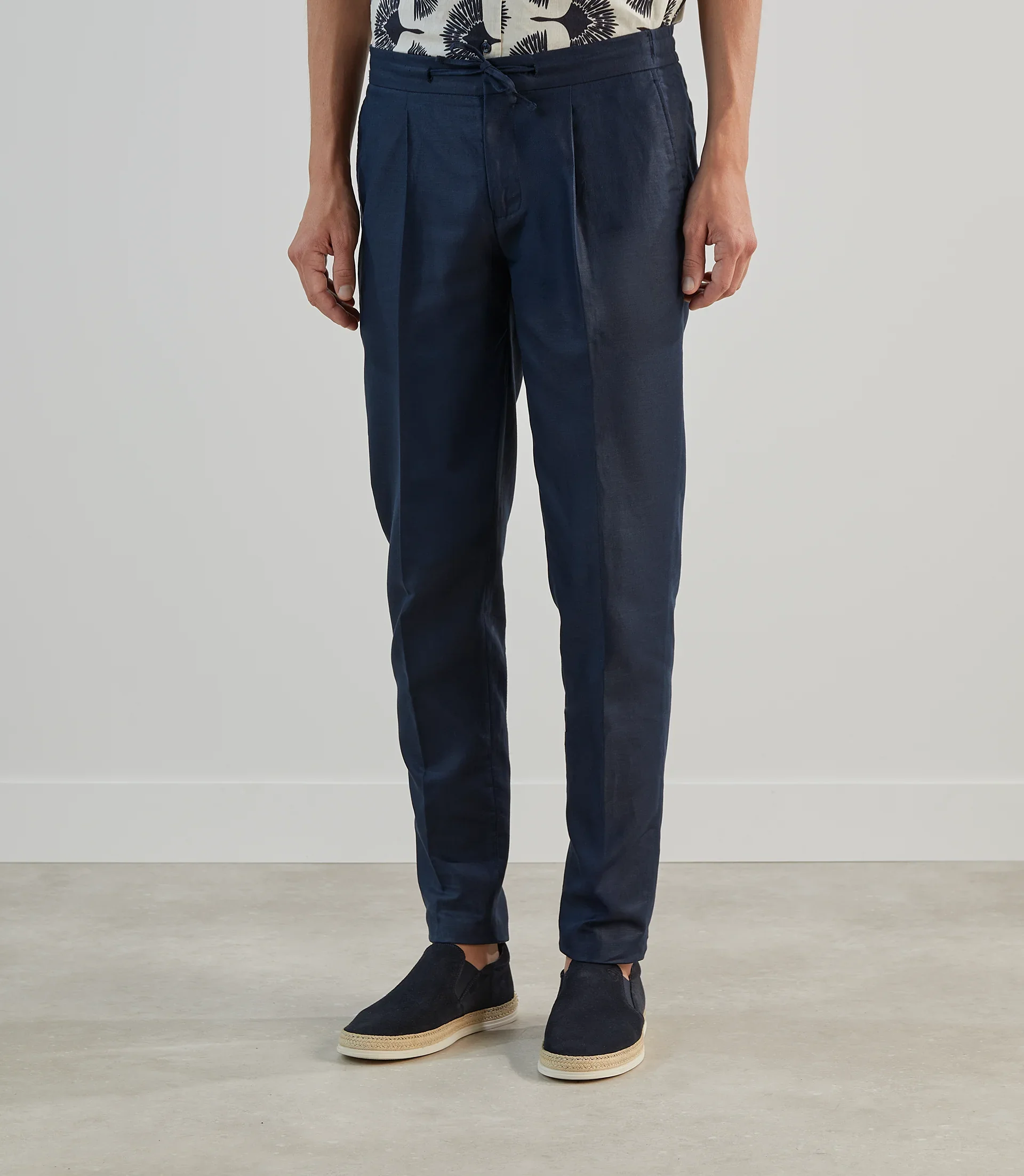 Pantalon casual avec cordon de serrage marine