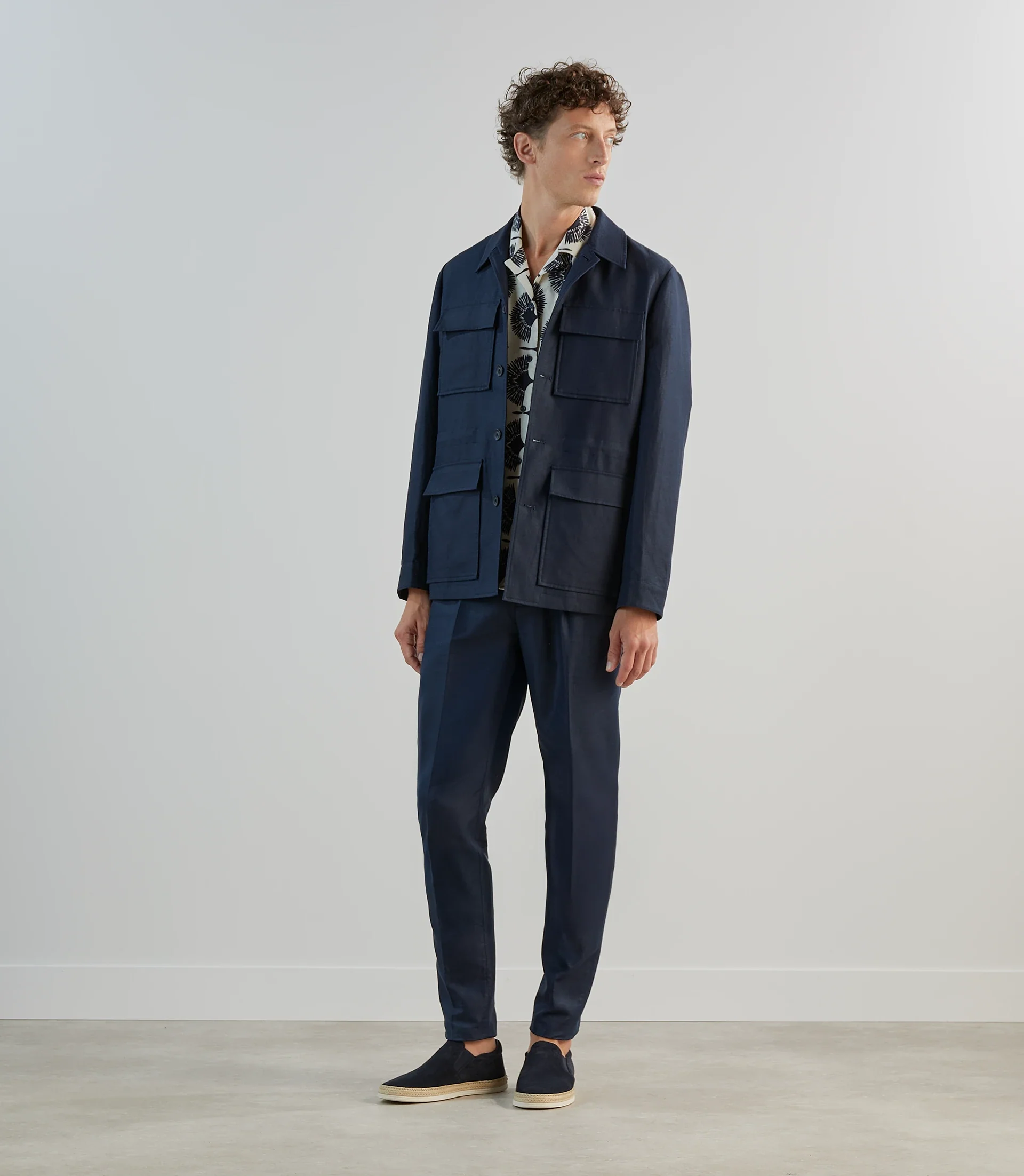 Pantalon casual avec cordon de serrage marine - Image 5