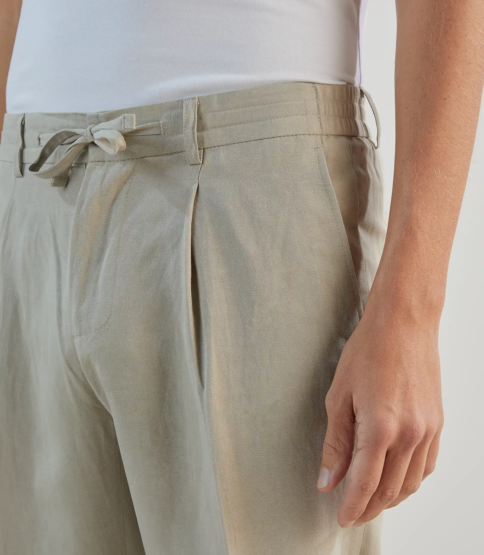 Pantalon casual avec cordon de serrage mastic - Image 2