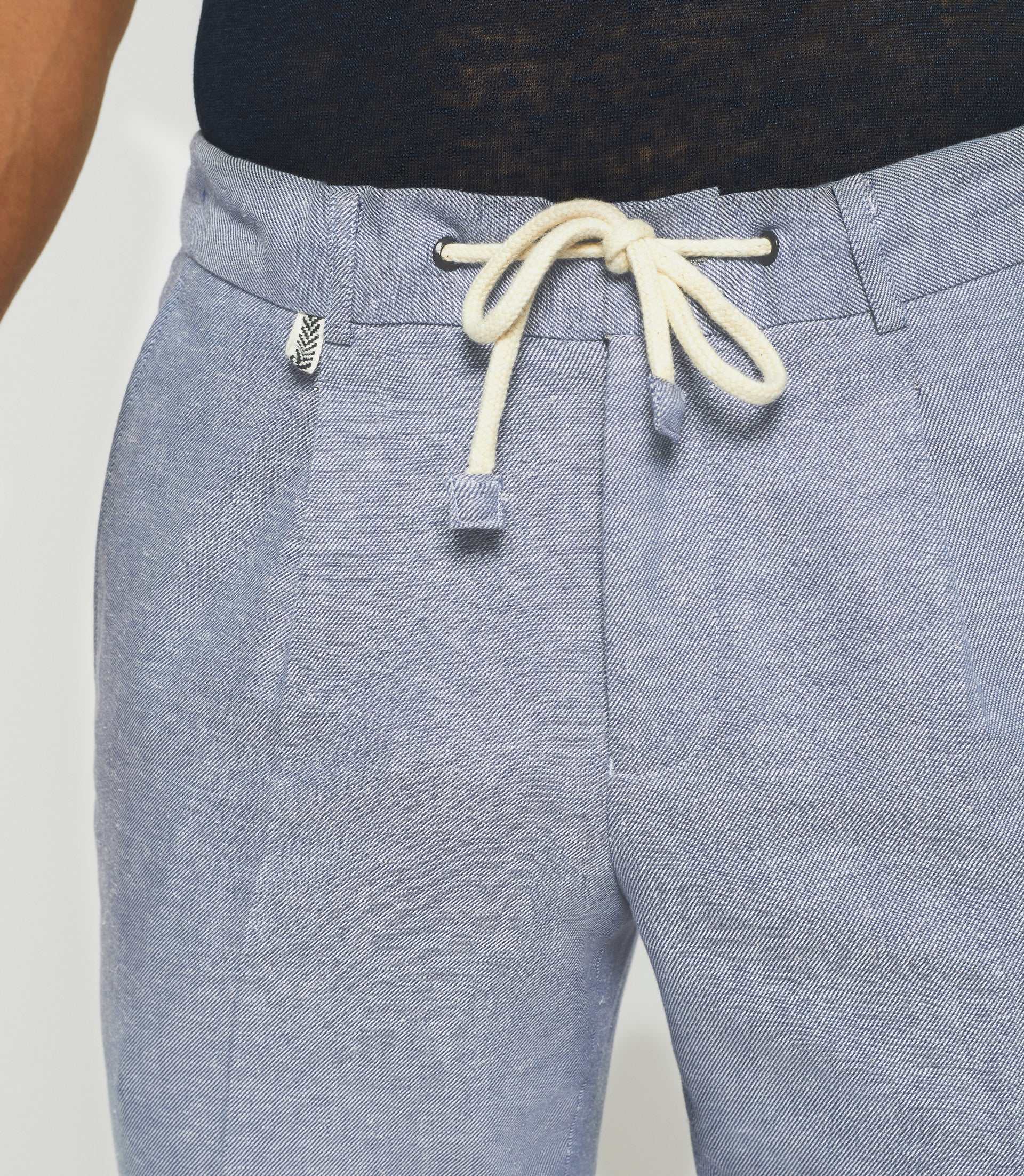 Pantalon ville en lin bleu ciel "Balicio" - Image 2