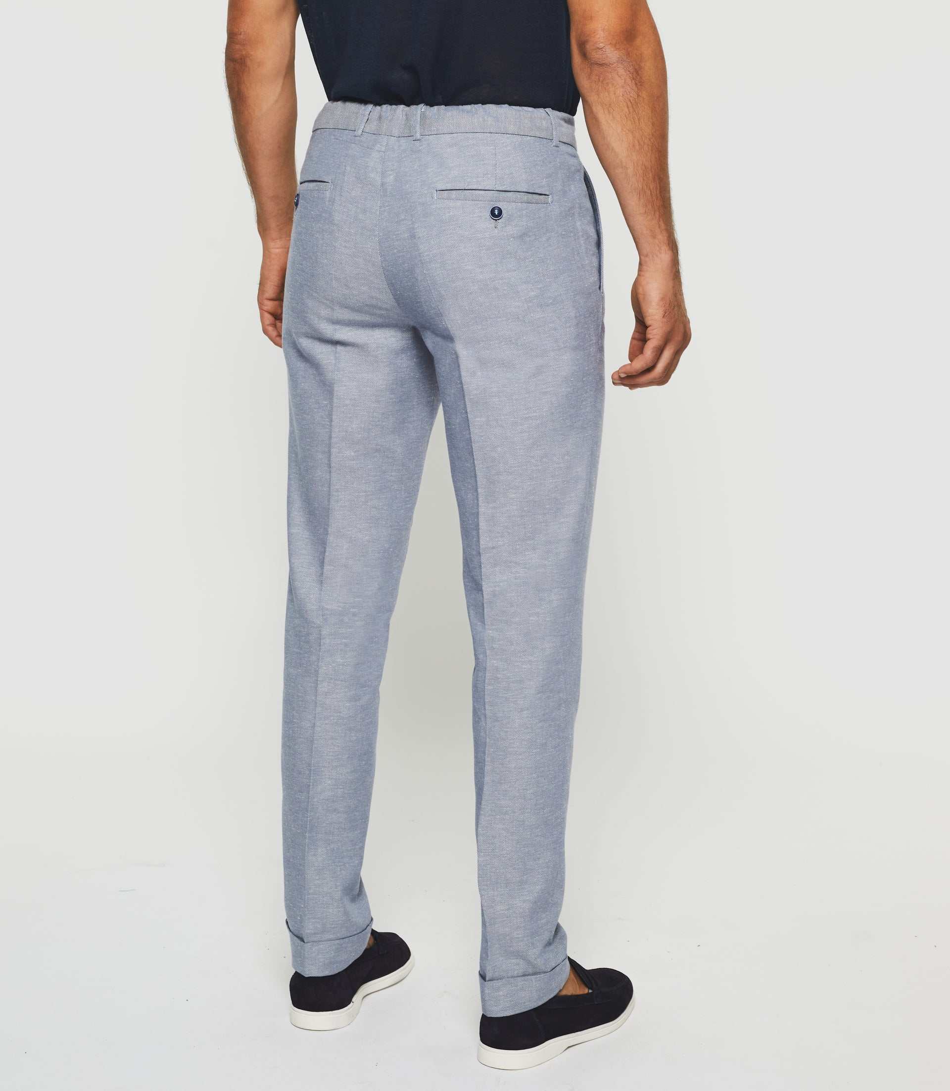 Pantalon ville en lin bleu ciel "Balicio" - Image 3