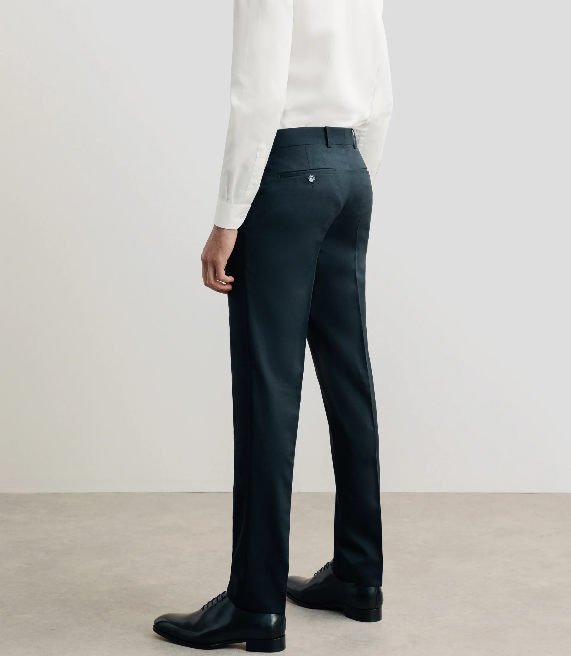 Pantalon ville en laine bleu marine - Image 4