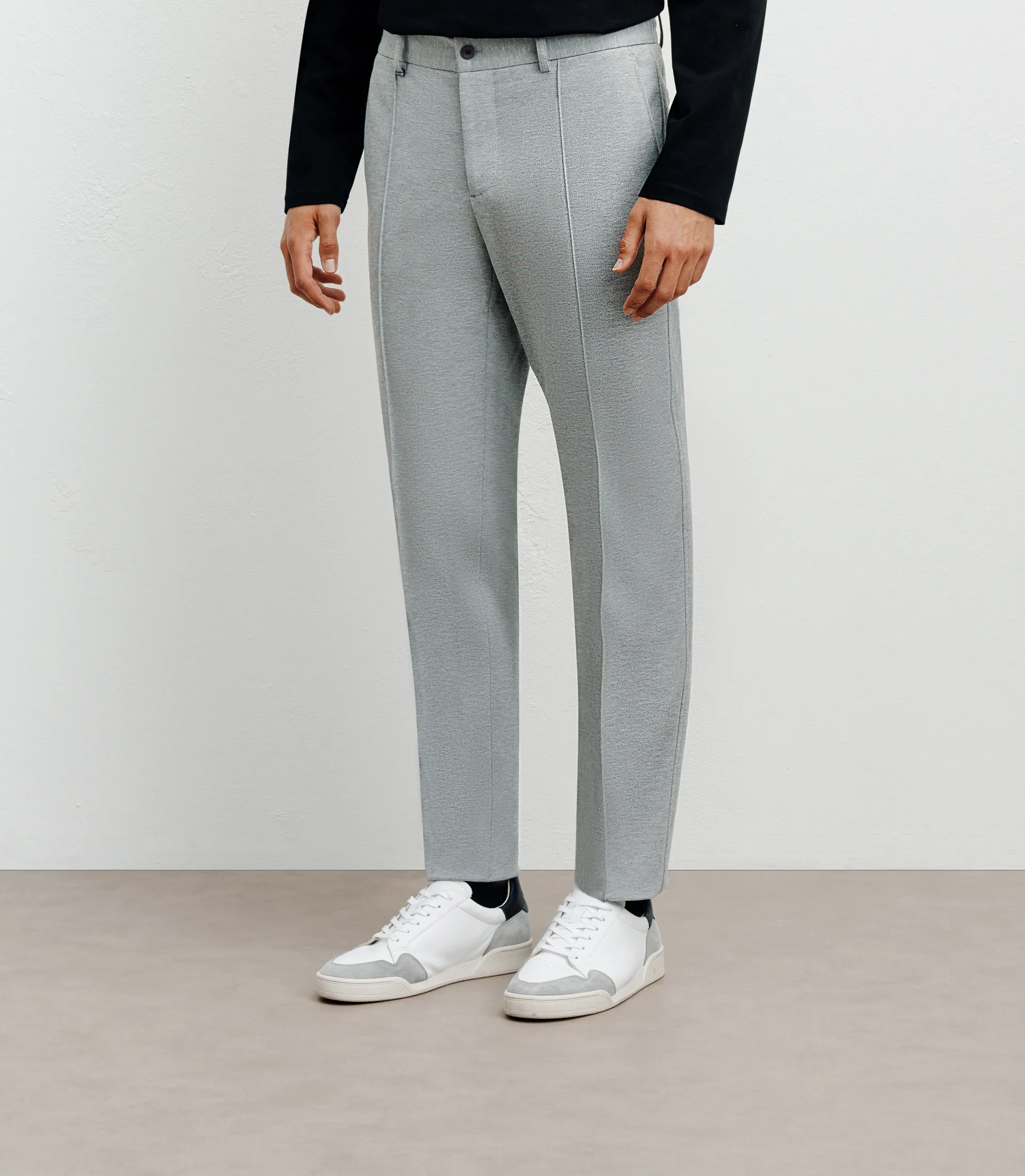 Pantalon ville en maille gris