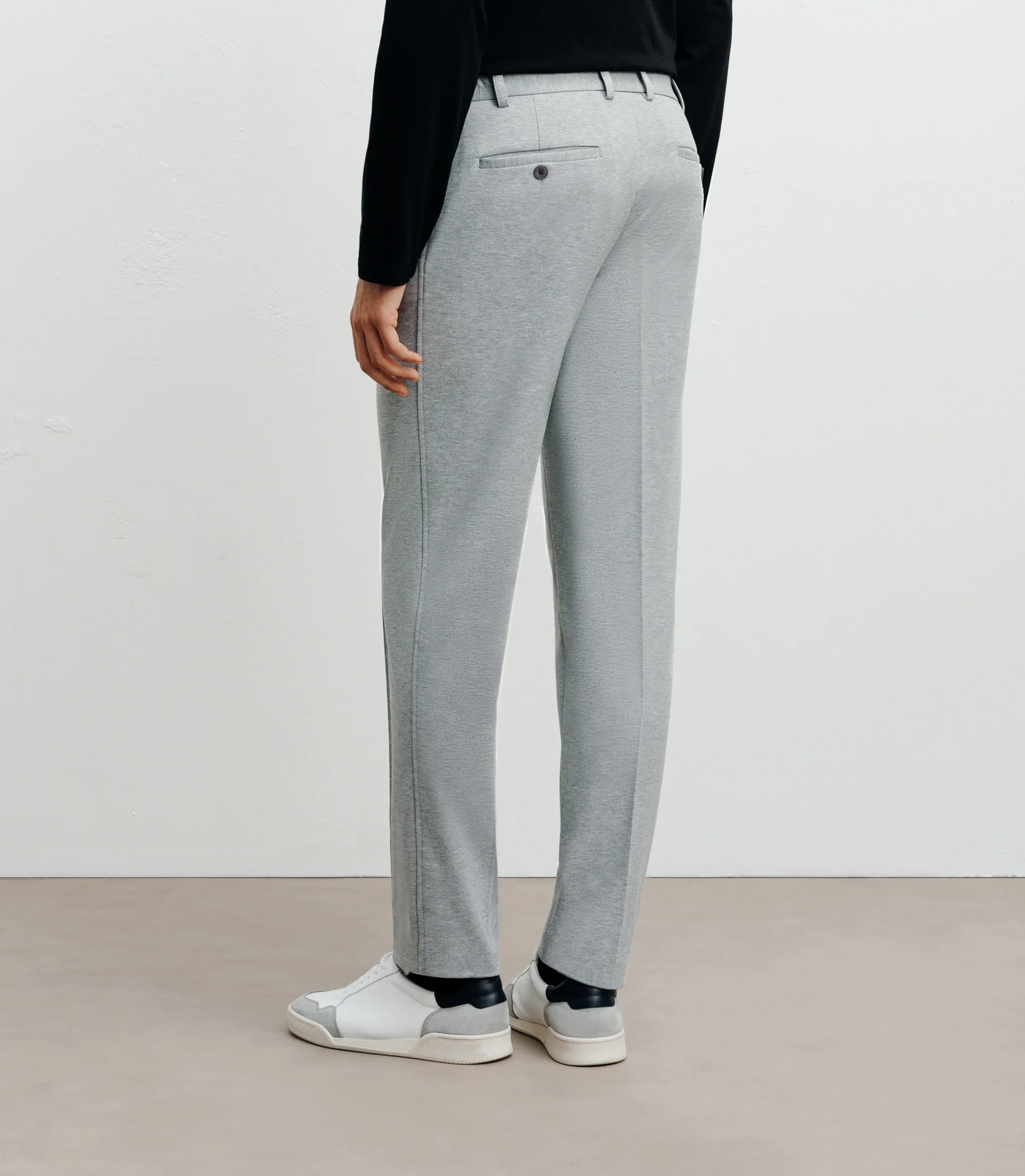 Pantalon ville en maille gris - Image 4