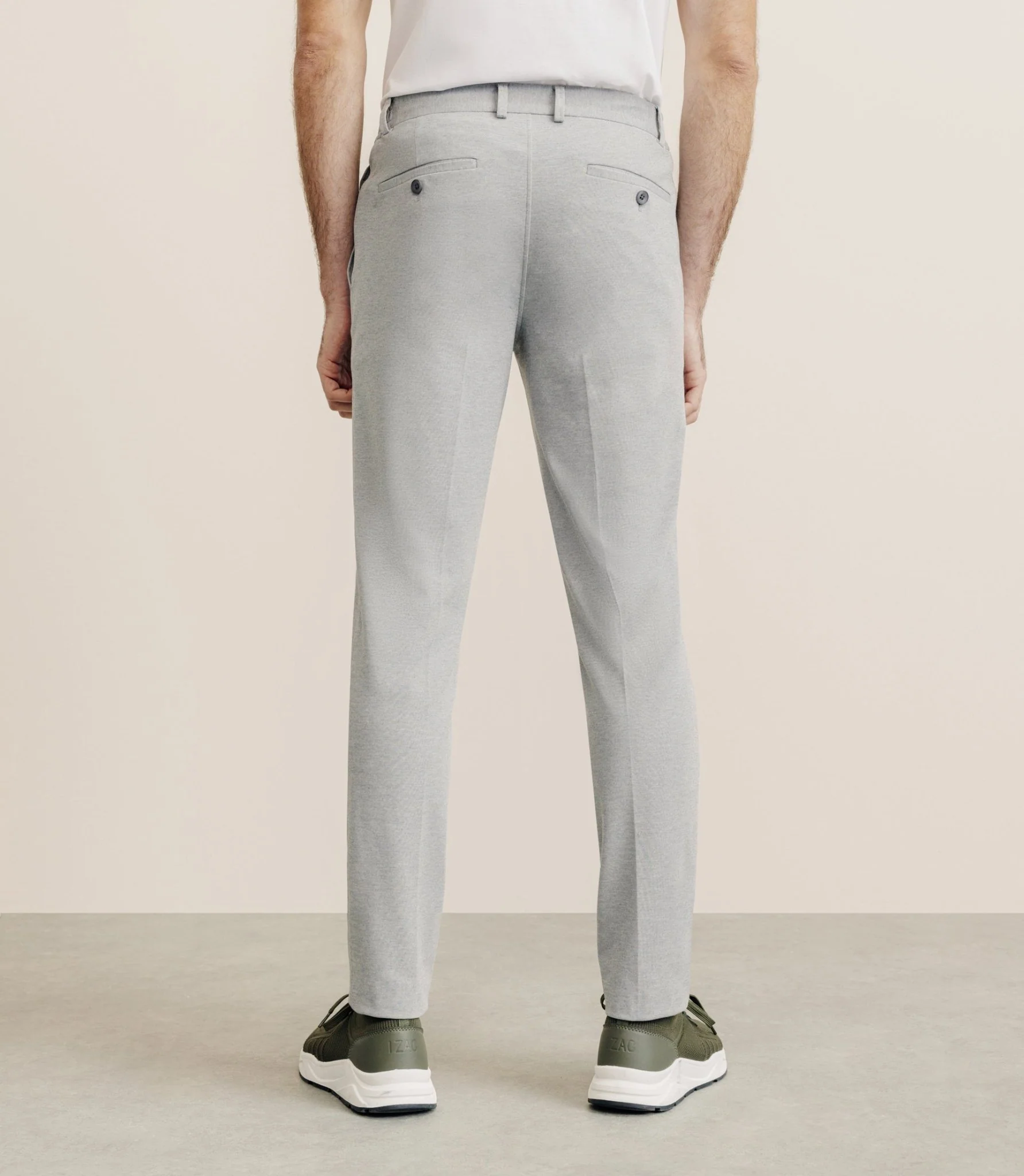 Pantalon ville en maille gris - Image 4