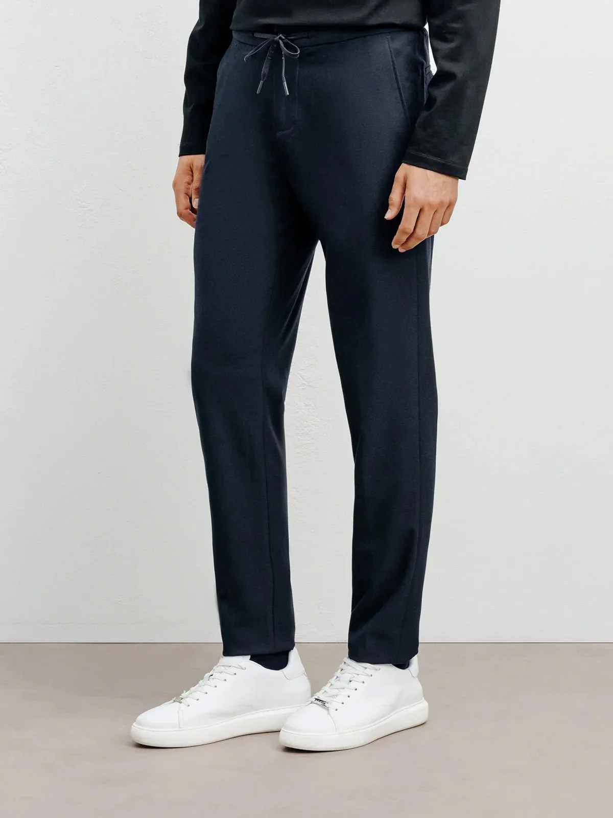 Pantalon ville en maille marine