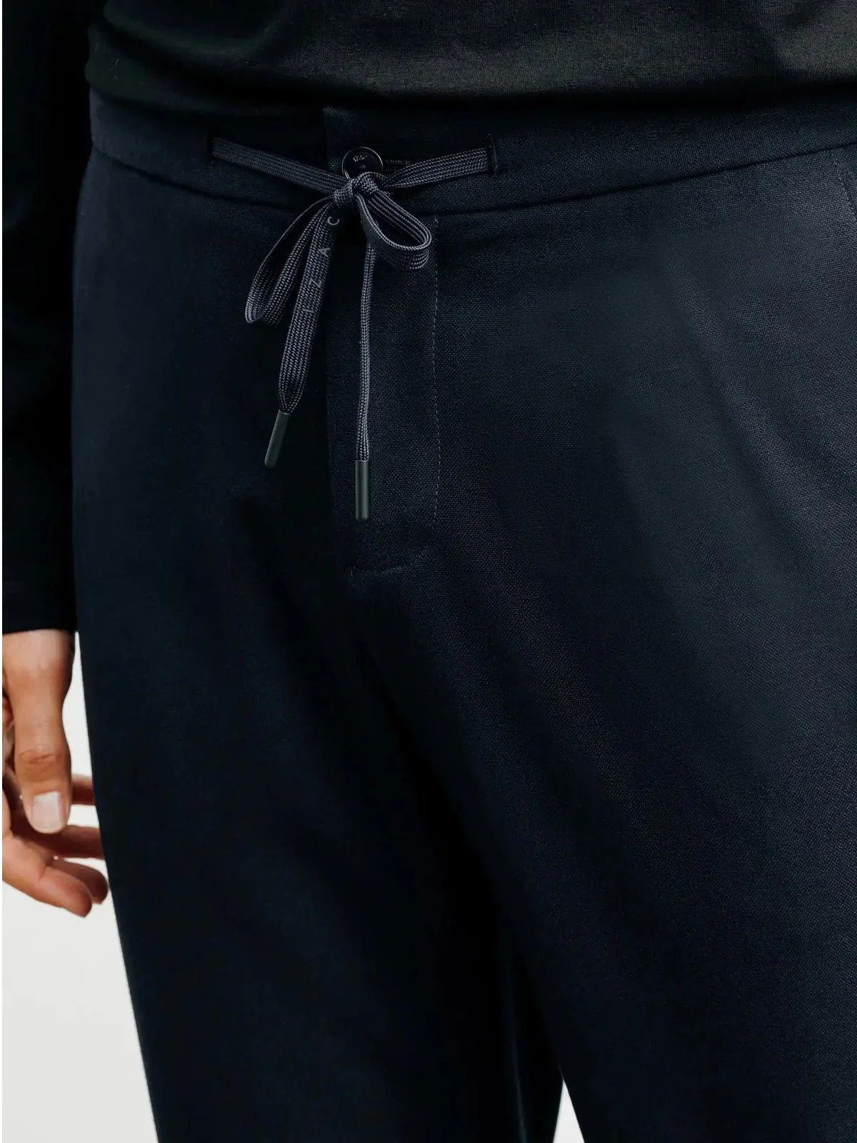 Pantalon ville en maille marine - Image 2