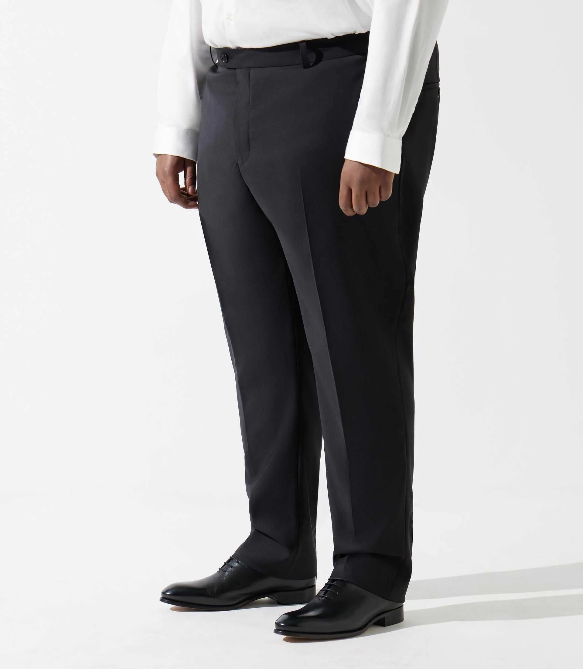 Pantalon ville en laine noir FLATTEURBT