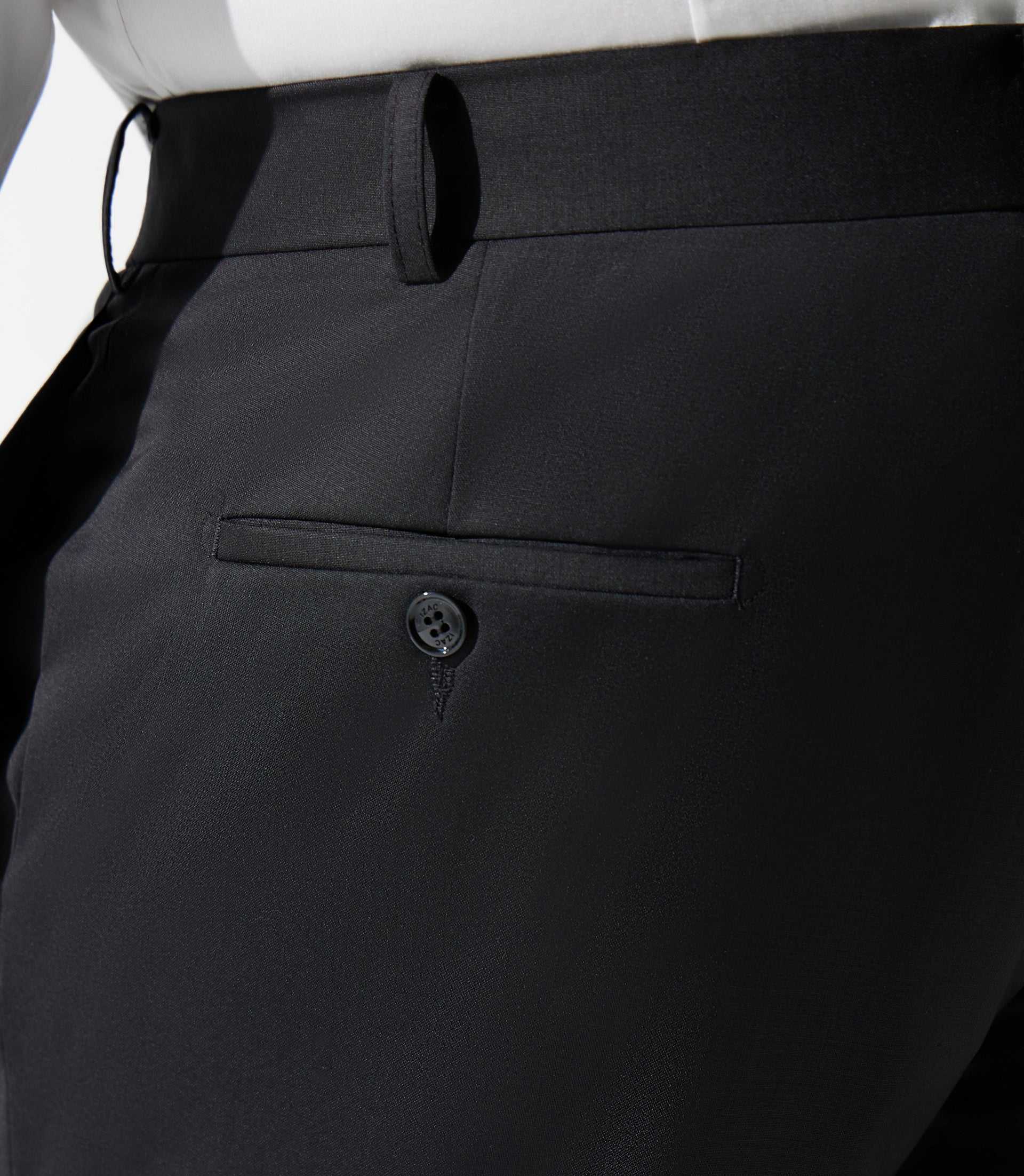 Pantalon ville en laine noir FLATTEURBT - Image 4