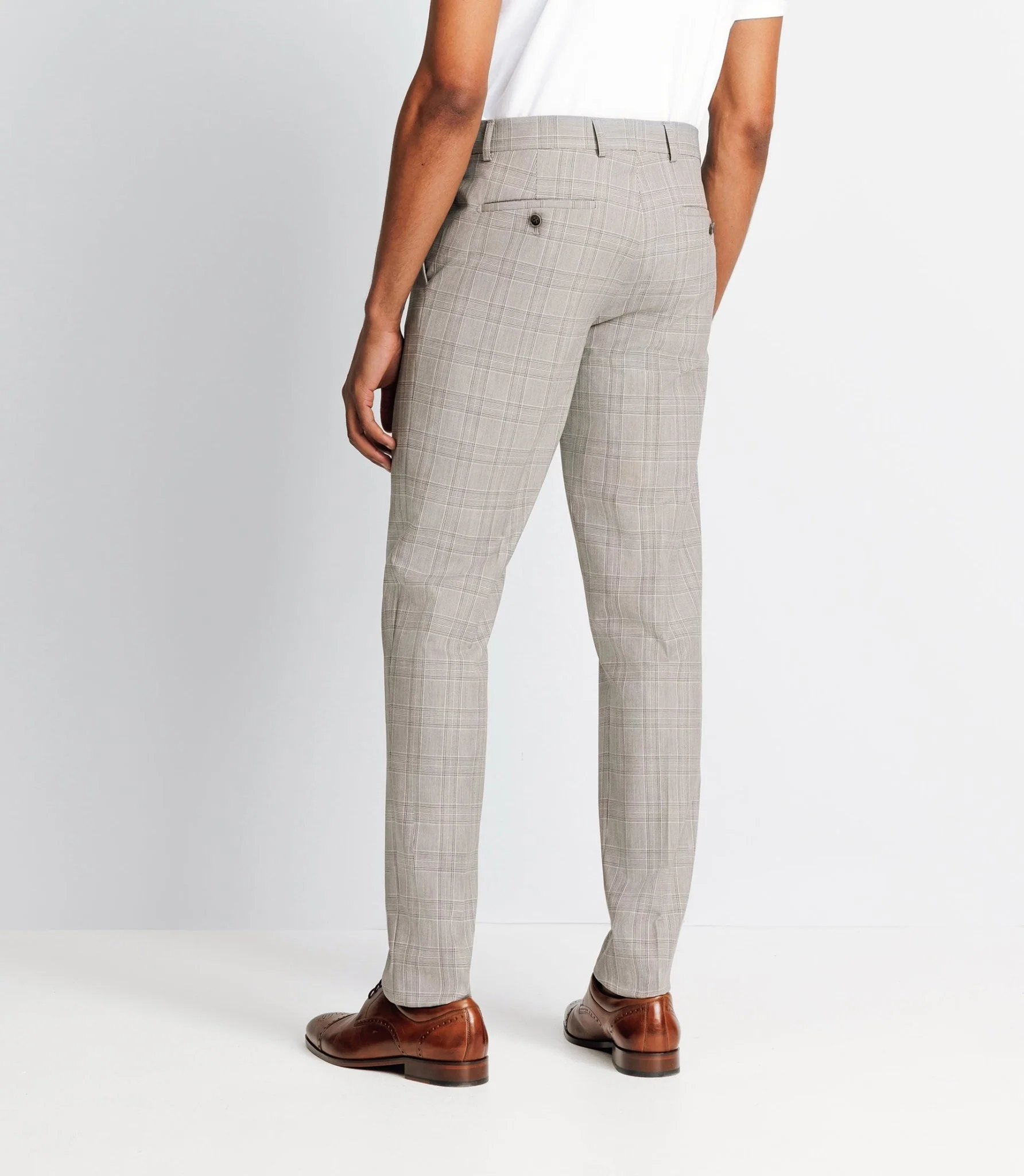 Pantalon ville à carreaux marron - Image 2