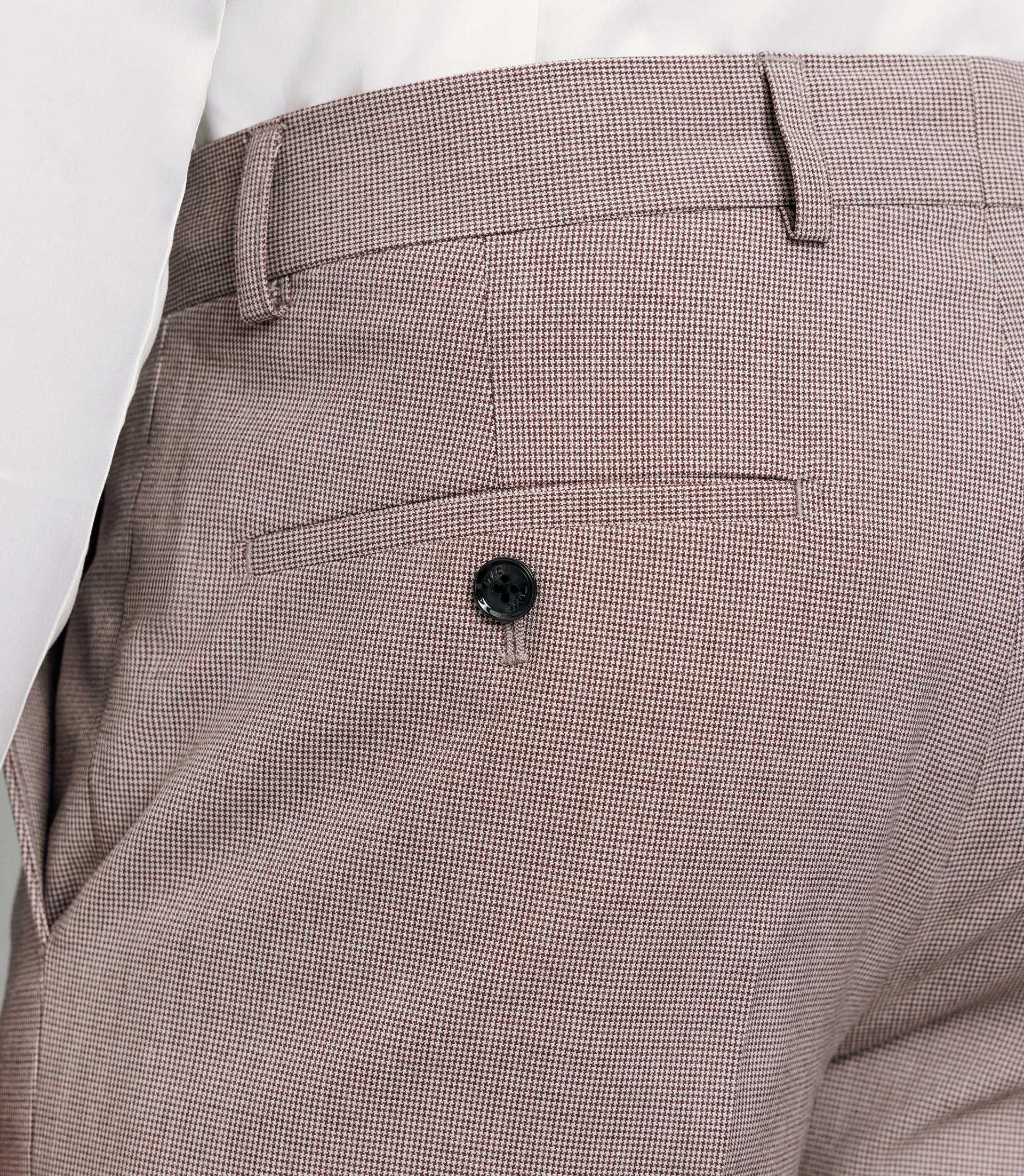 Pantalon ville motif pied de puce parme foncé - Image 3