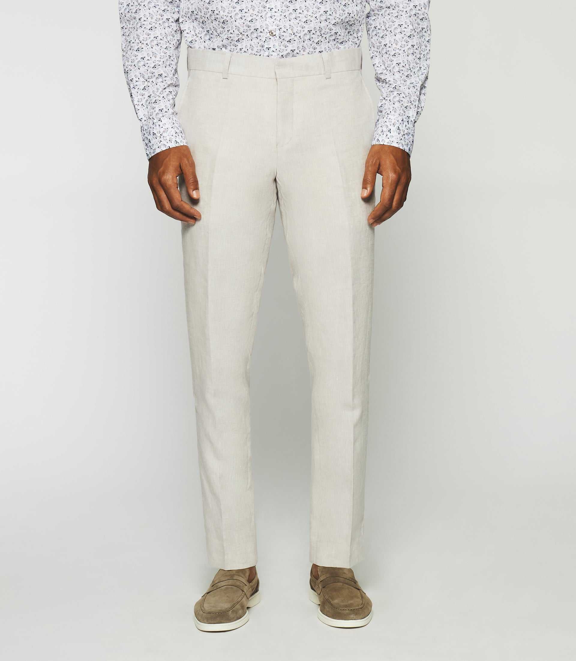 Pantalon en lin parme BCELESTE