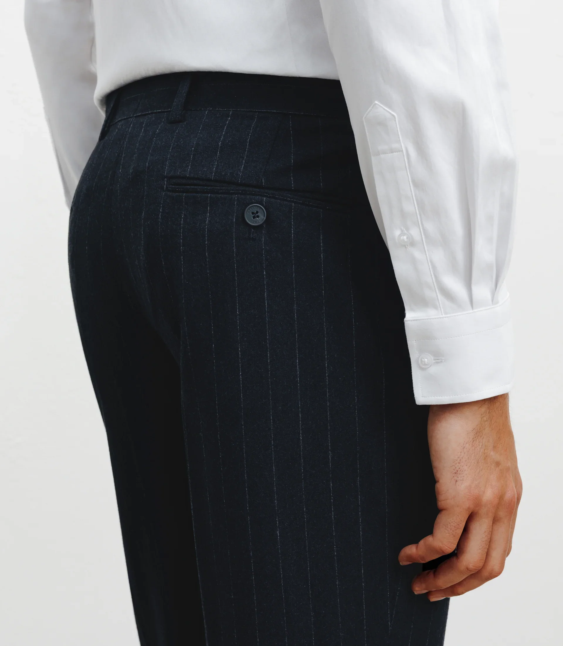 Pantalon ville rayé marine - Image 3