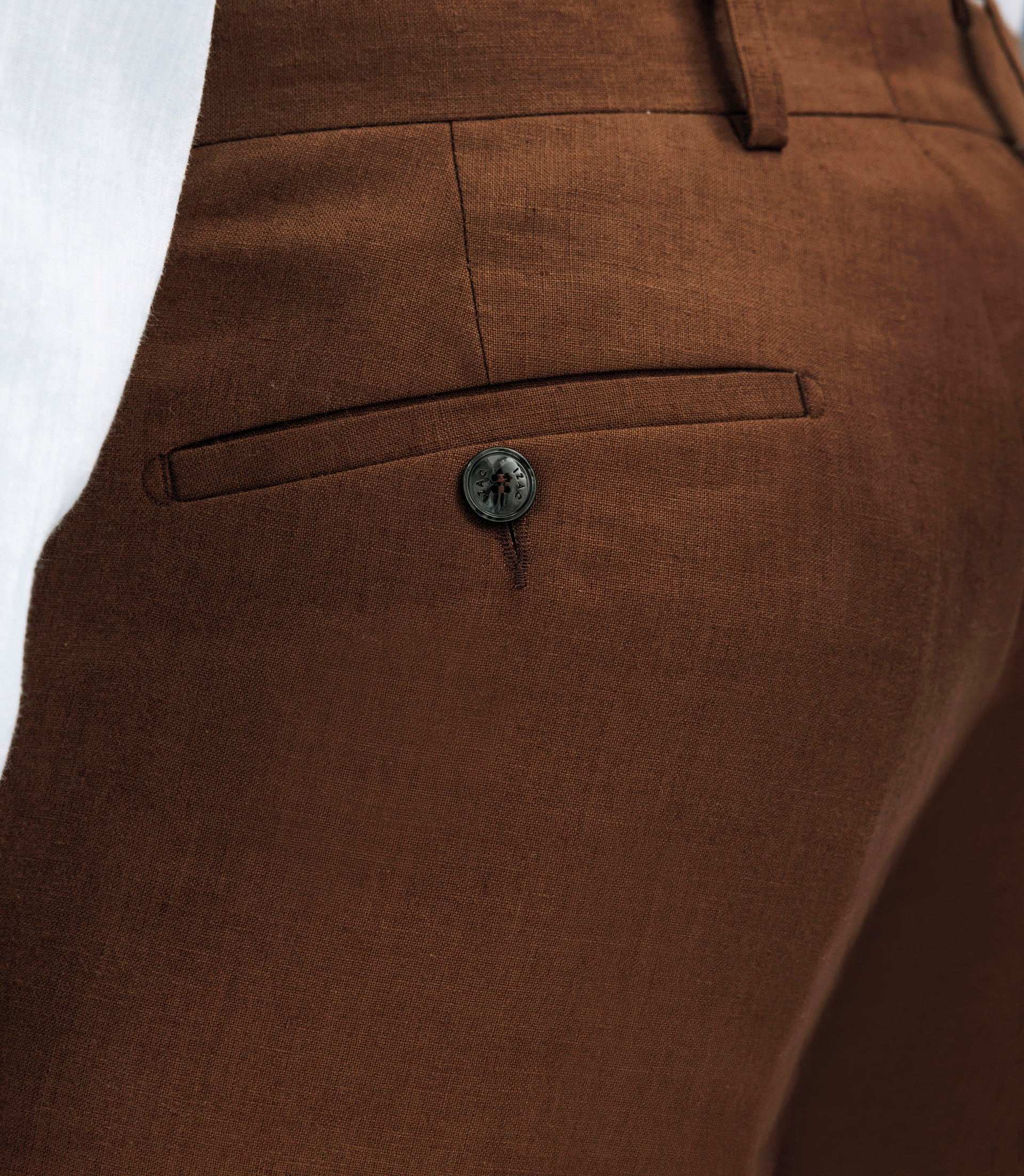 Pantalon ville 100% lin truffe - Image 4
