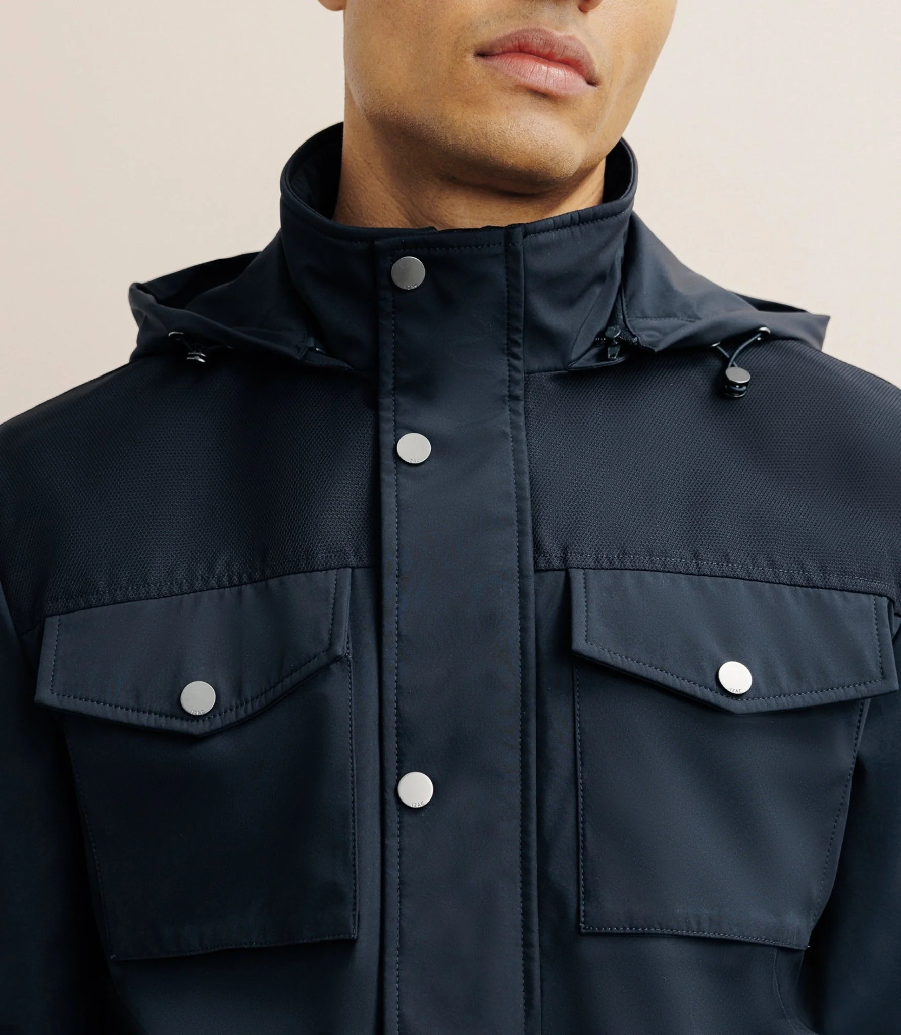 Parka avec capuche amovible marine - Image 2