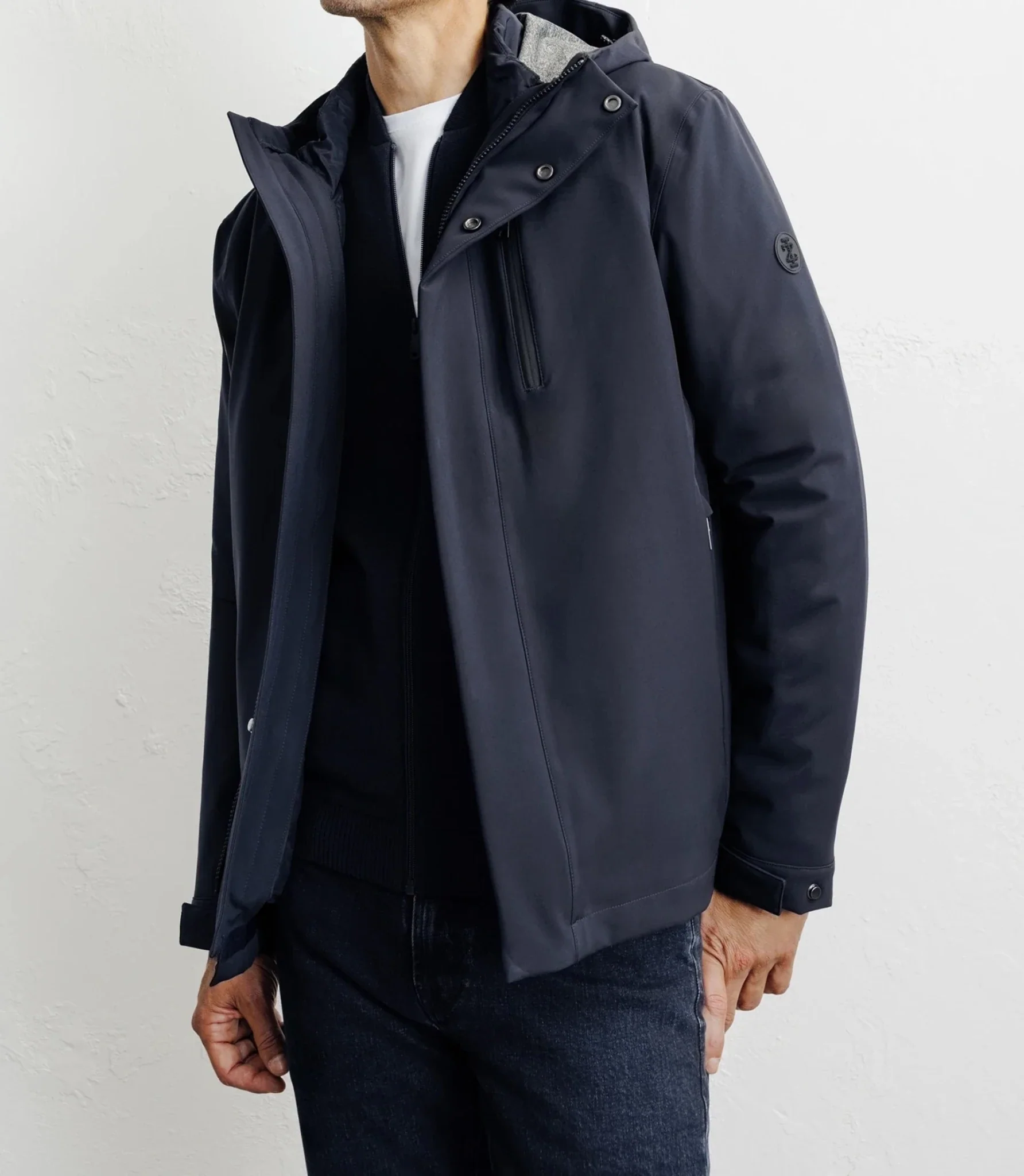 Parka courte 3 en 1 marine