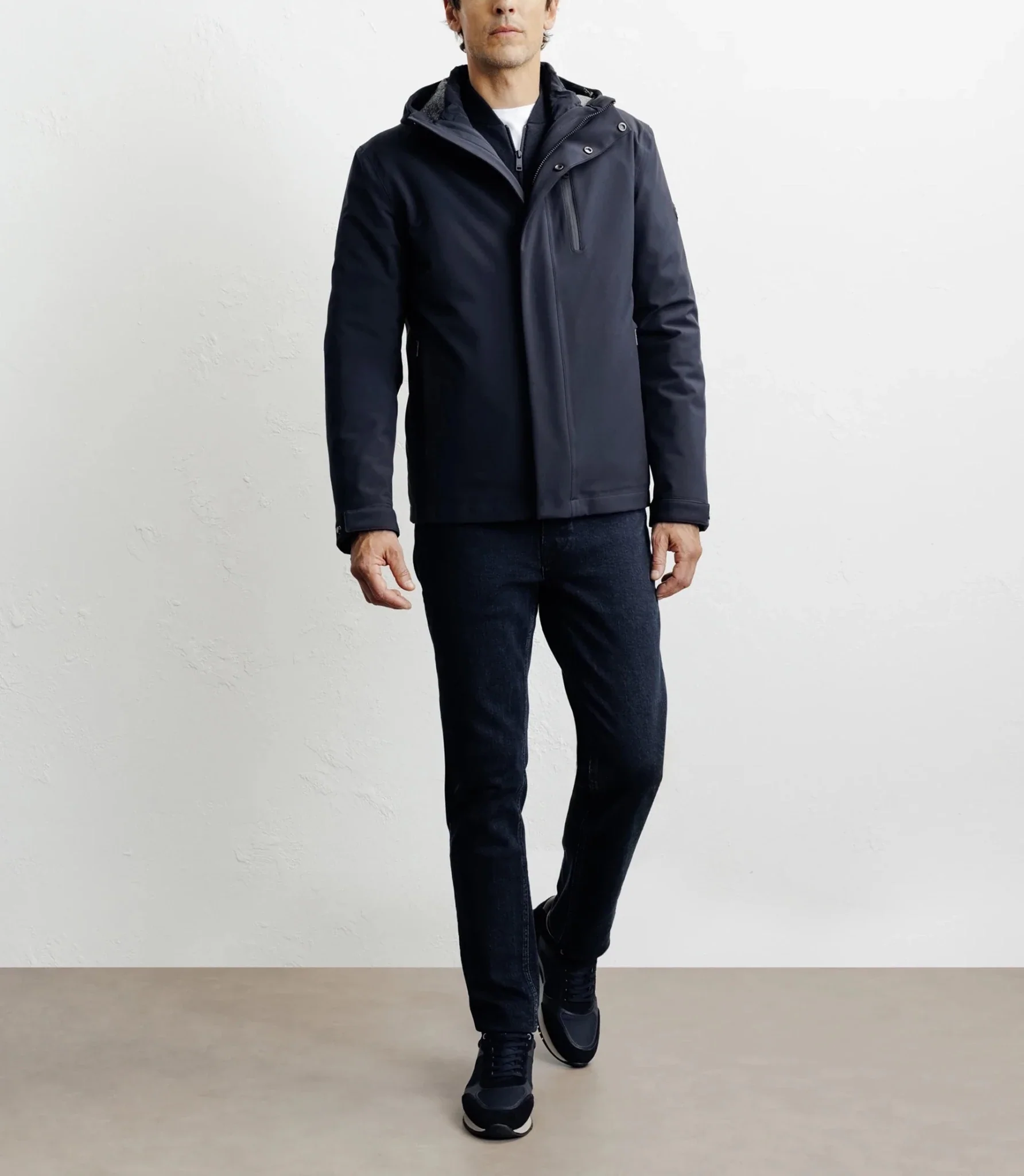 Parka courte 3 en 1 marine - Image 3
