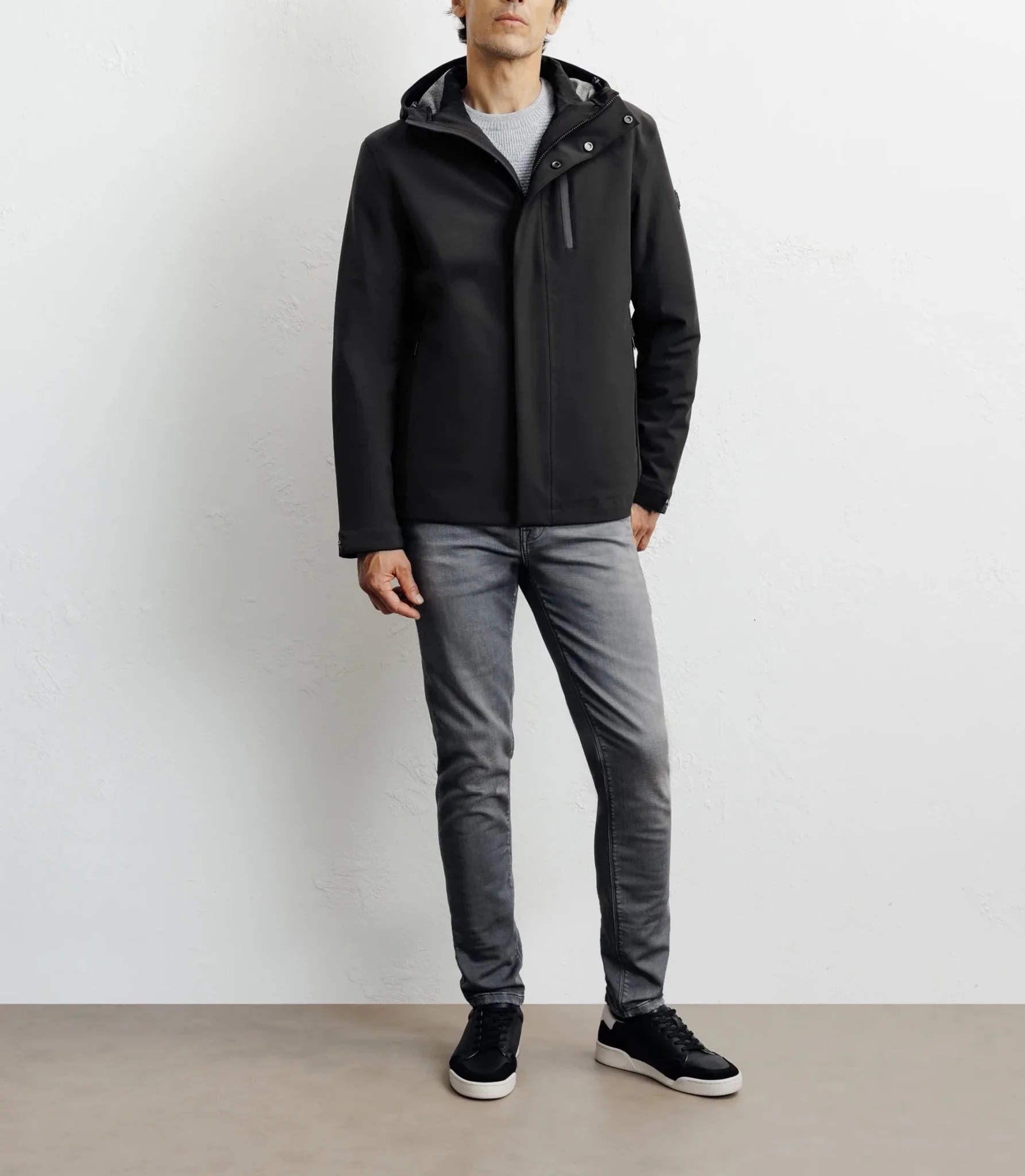 Parka courte 3 en 1 noire - Image 3