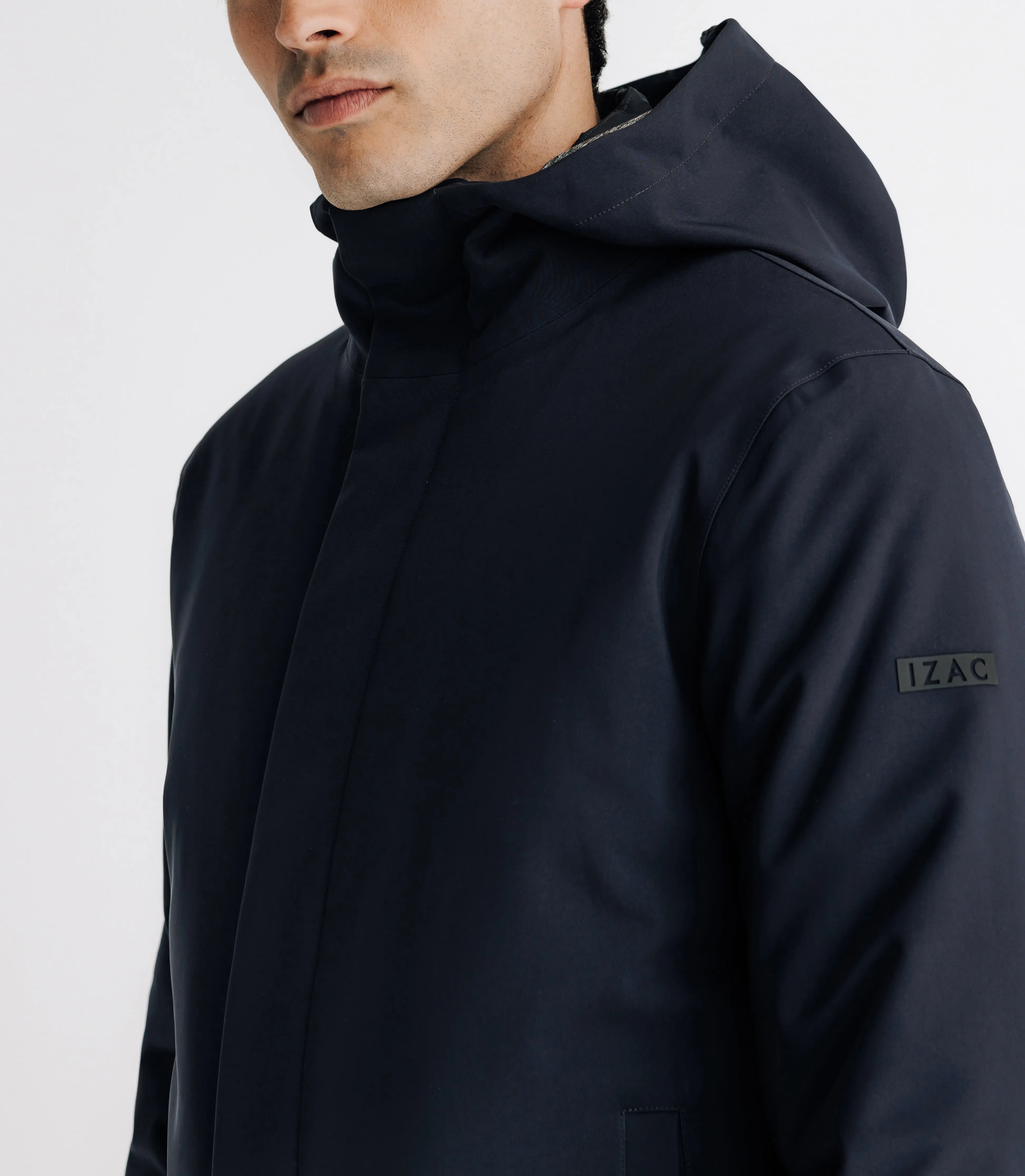 Parka courte avec col montant marine - Image 3