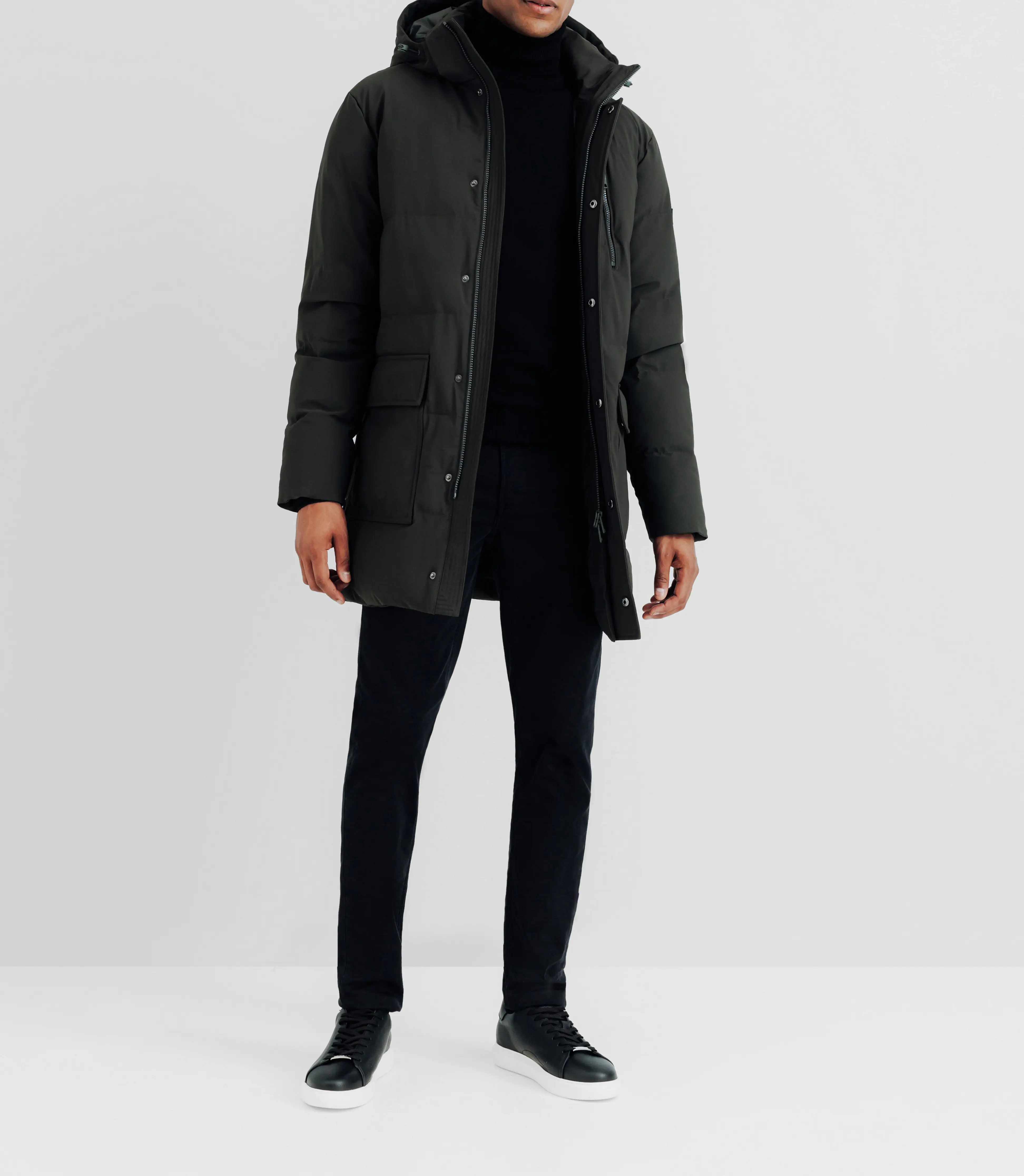 Parka longue kaki