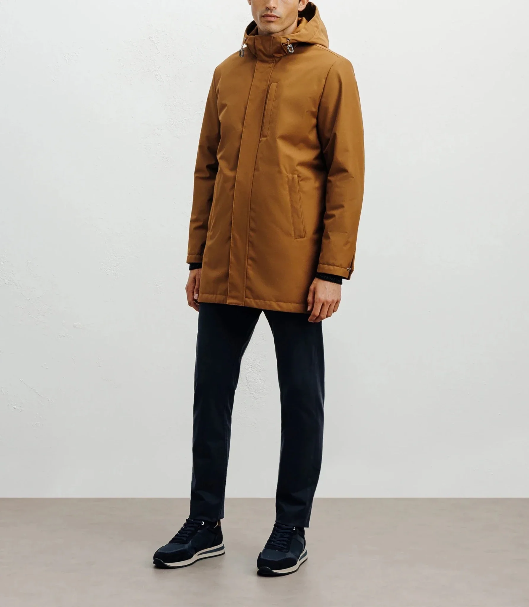 Parka légère à capuche camel - Image 3