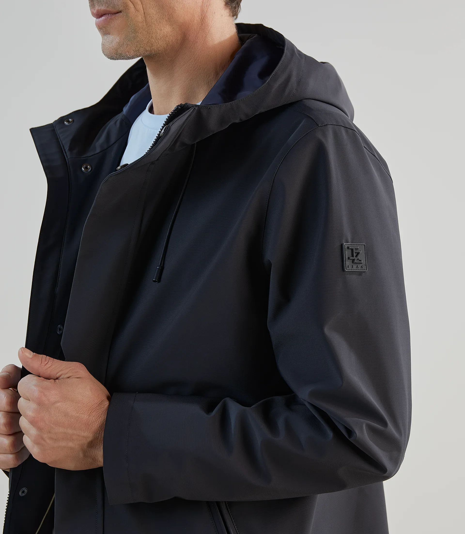 Parka légère à capuche marine - Image 5