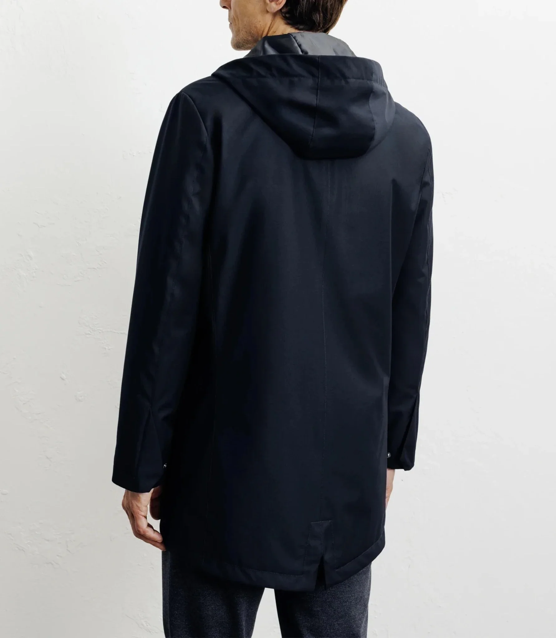 Parka légère à capuche marine - Image 4