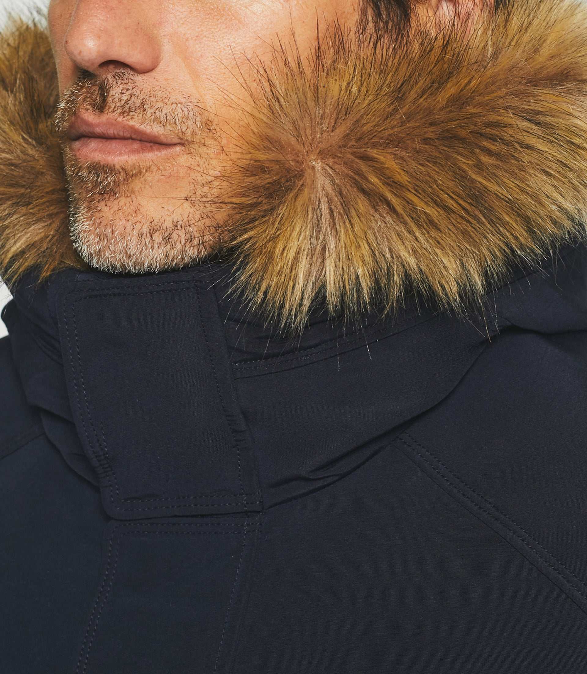 Parka longue à capuche marine MANOURY - Image 2