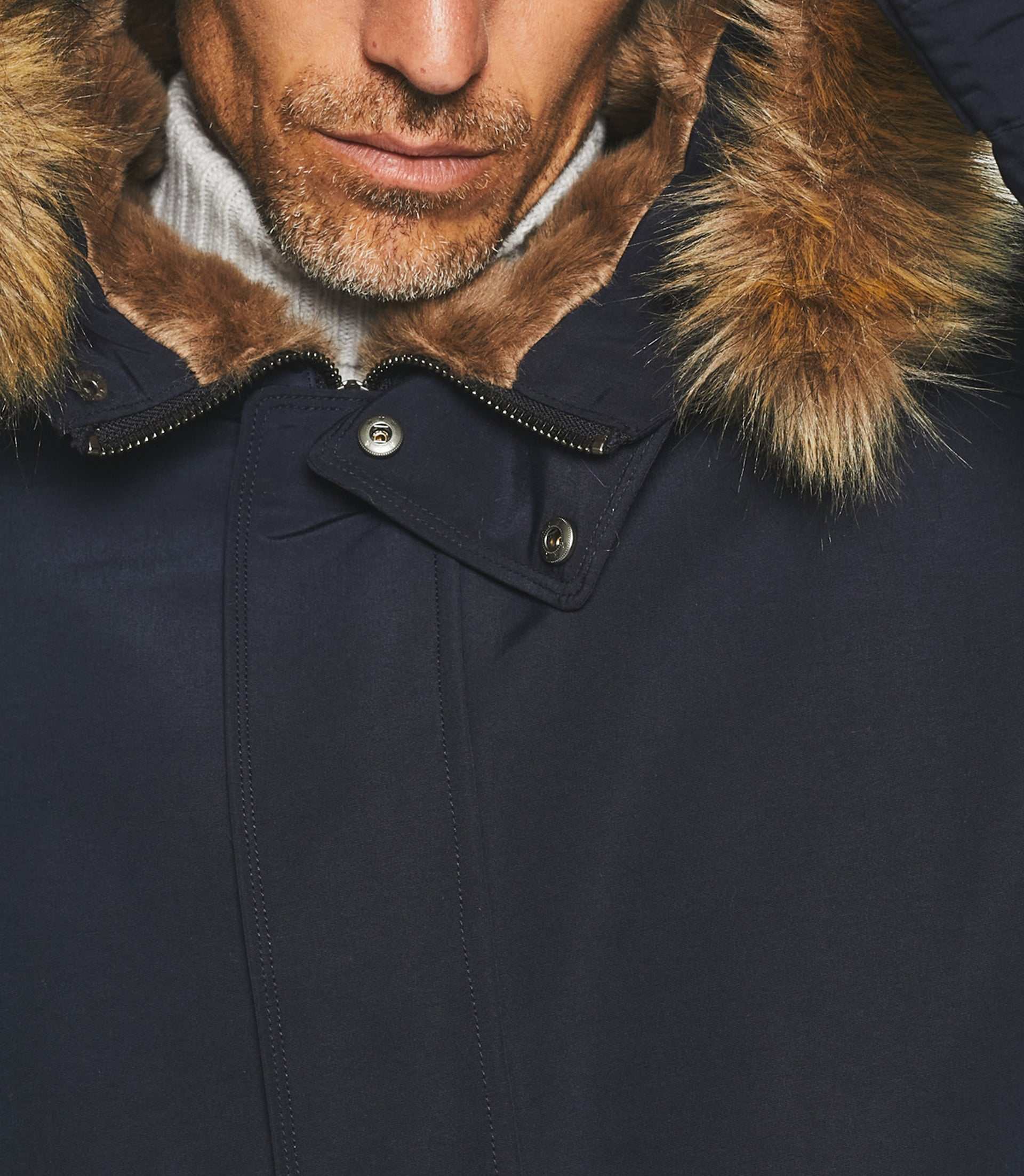 Parka longue à capuche marine MANOURY - Image 5