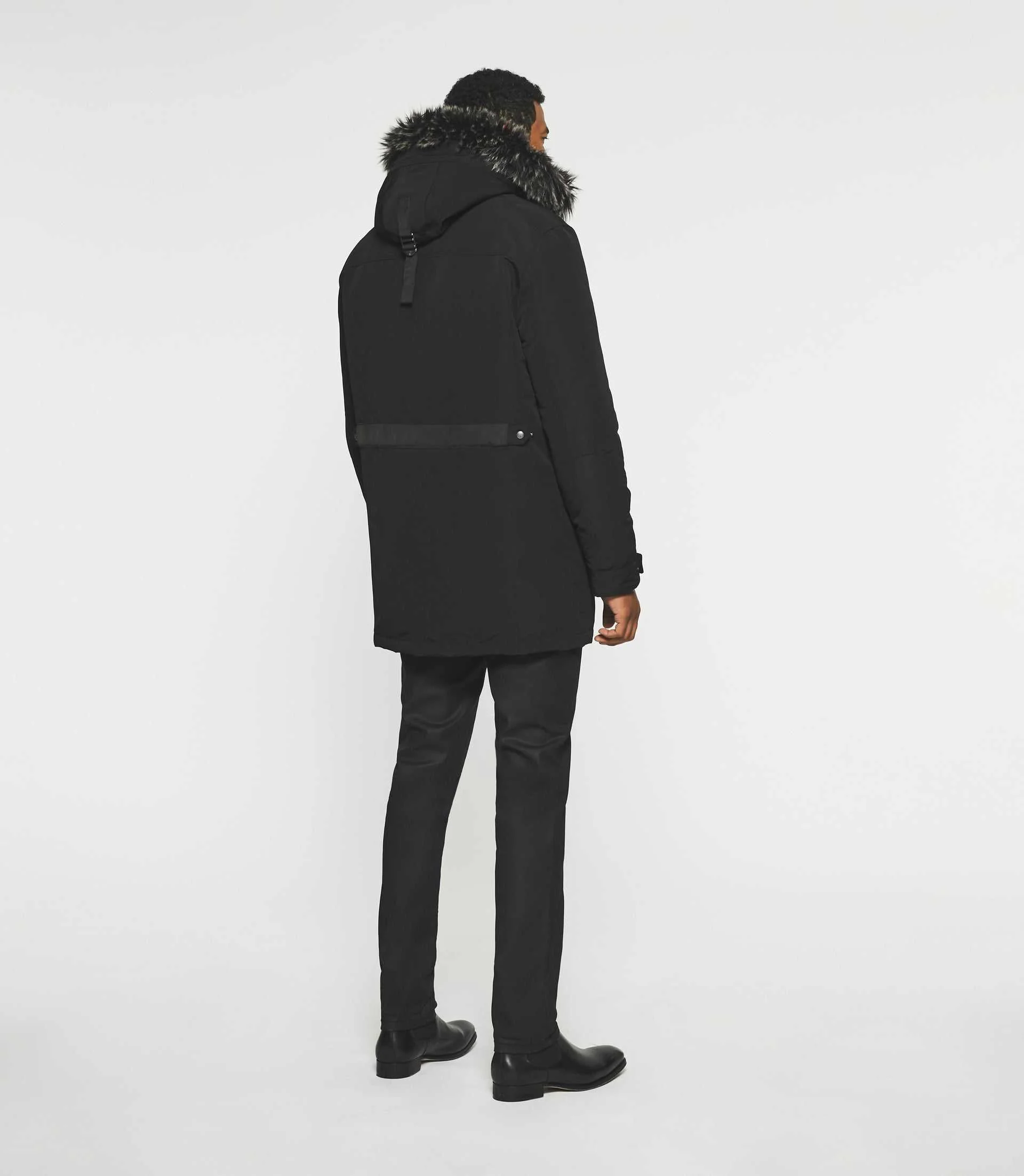 Parka longue à capuche noir MANOURY - Image 5