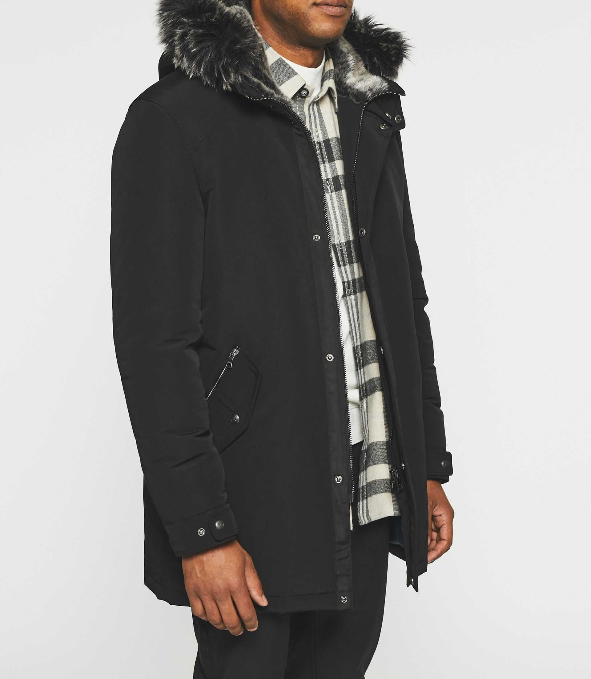 Parka longue à capuche noir MANOURY - Image 7